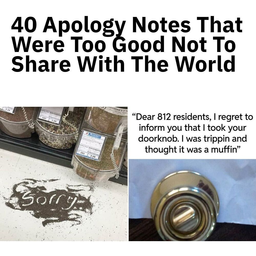 Daily - 40 Apology Notes That Were Too Good Not To Share With The World ...