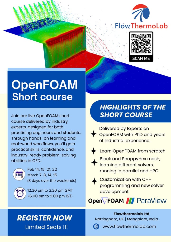 Flowthermolab - Join our LIVE OpenFOAM Short Course and... | Facebook