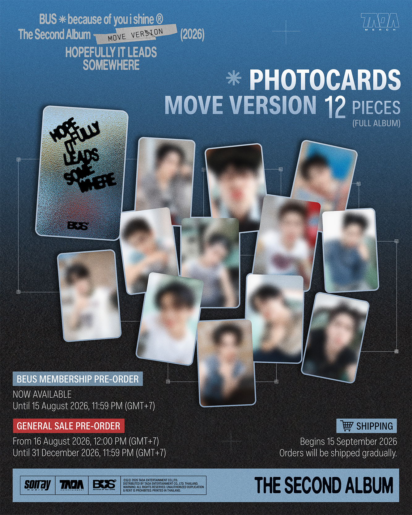 PHOTO CARD PREVIEW ✨ BUS because of you i shine The Second Album