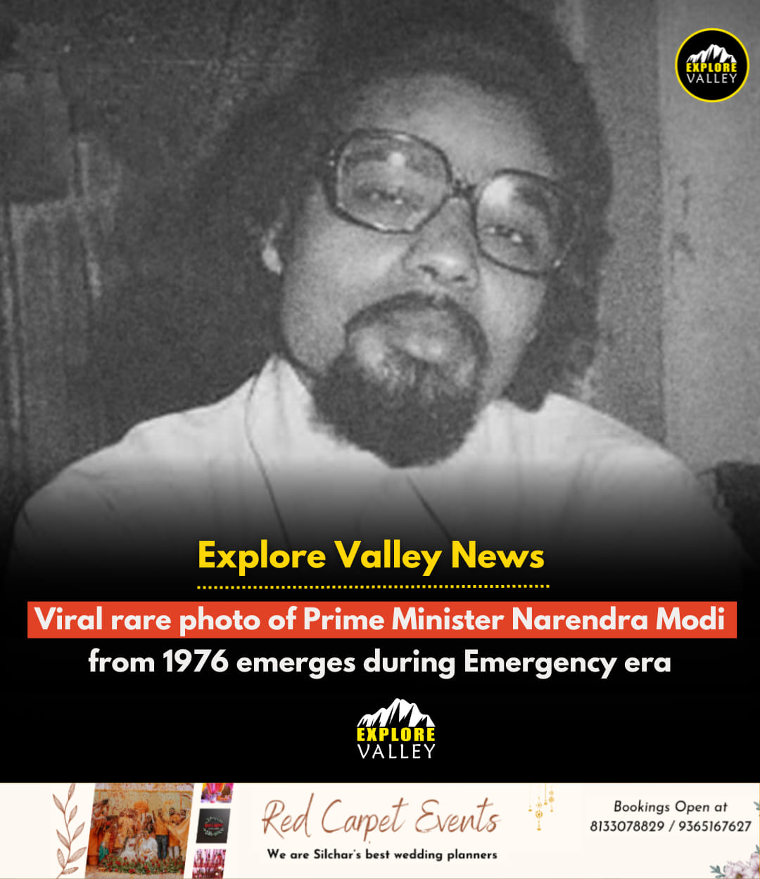 Explore - A viral photo of Prime Minister Narendra Modi from 1976 has ...