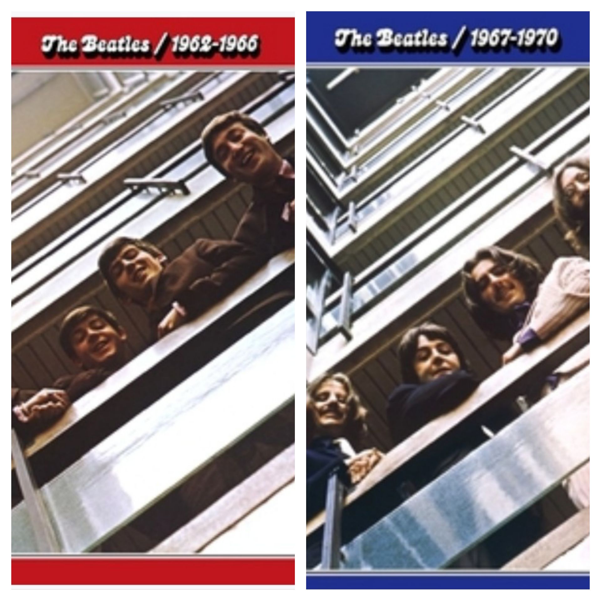 Which Beatles compilation album is better, red or blue?