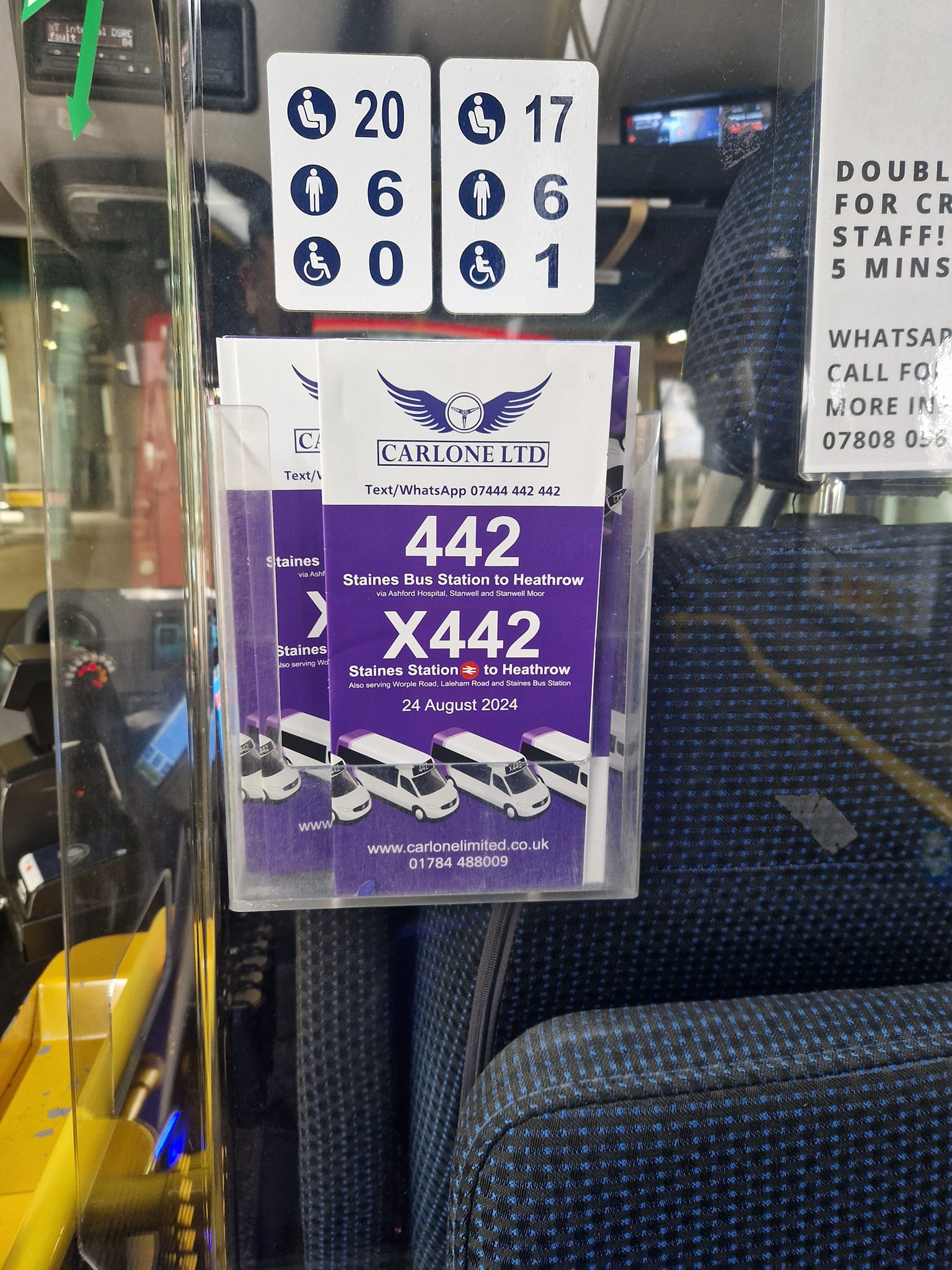 Carlone limited - 24th August 442 X442 New Timetable...