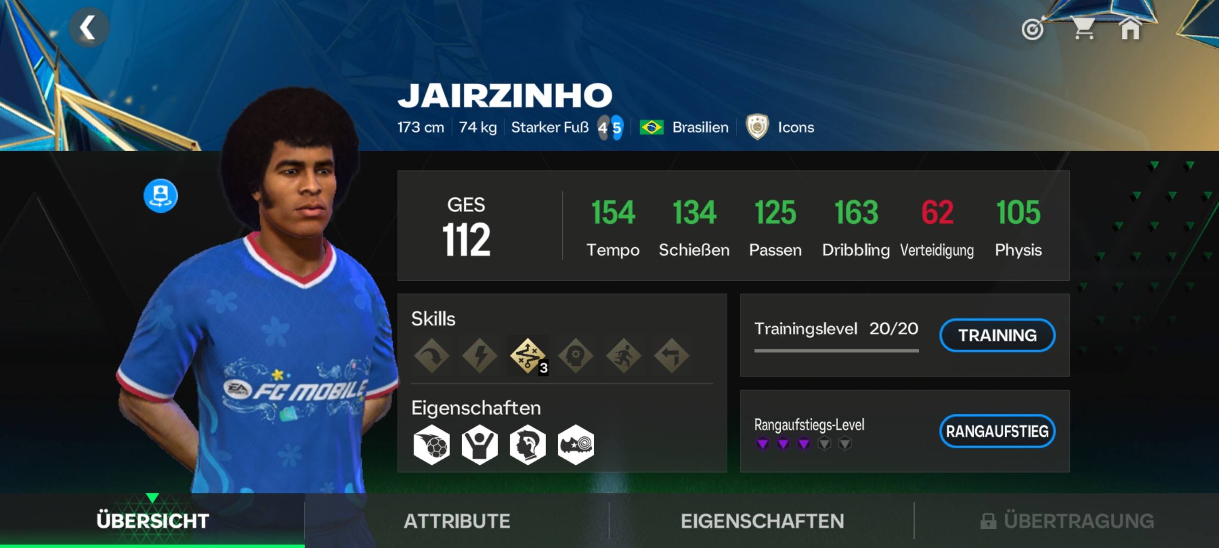 Is Jairzinho better than other players in EA Sports FC Mobile?