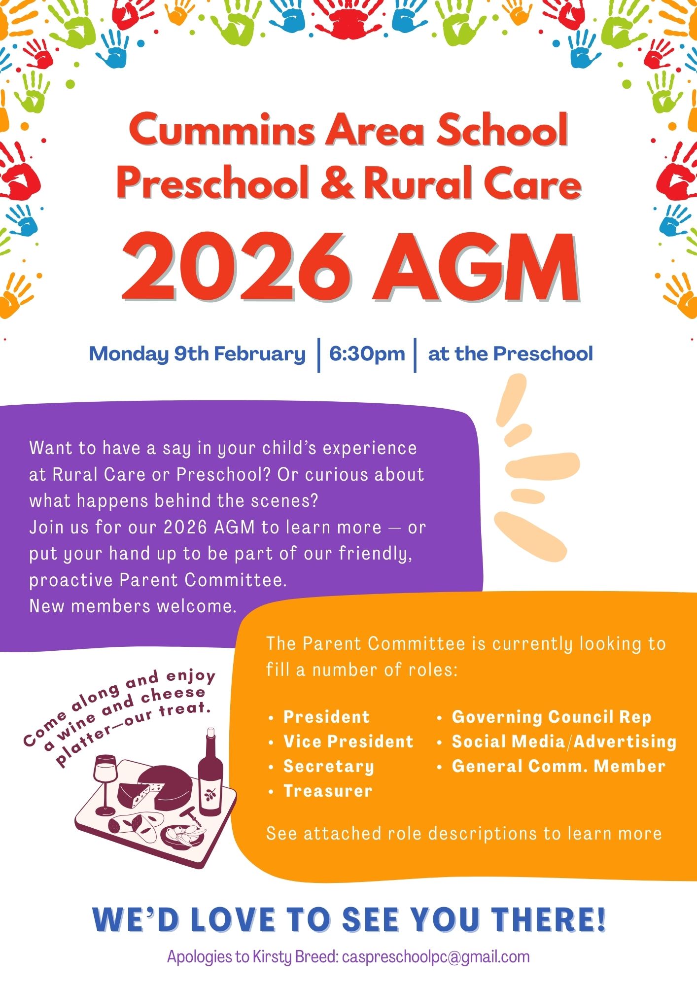 CAS Preschool & Rural Care Parent Committee | Cummins SA