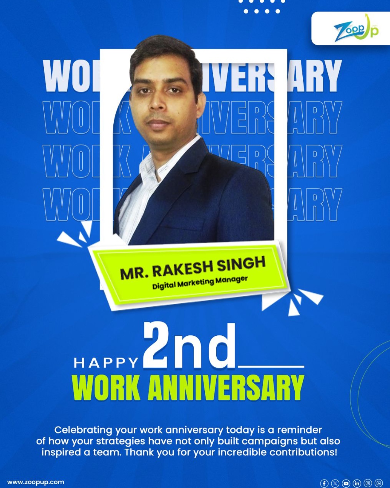Zoopup - Happy 2nd Work Anniversary to our digital marketing powerhouse ...