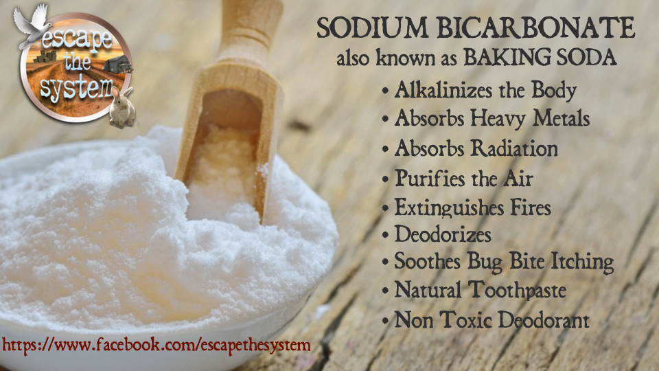 Escape The System Bicarbonate Of Soda Bicarbonate Of Soda Aka Sodium Bicarbonate Nahco3 And Baking Soda Is A Simple Low Cost Substance That Is A Useful Remedy For A Variety Of Ailments