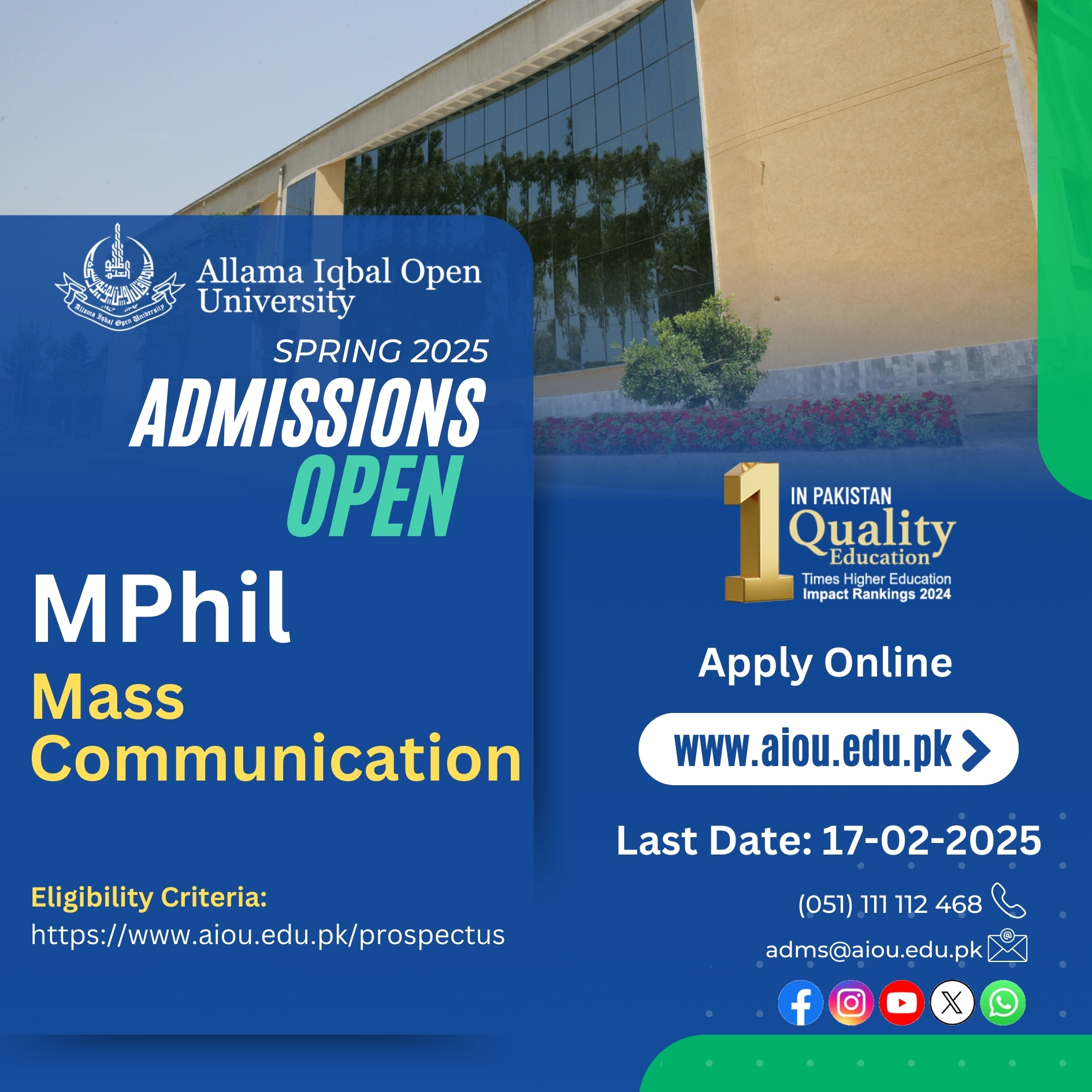 𝐀𝐝𝐦𝐢𝐬𝐬𝐢𝐨𝐧𝐬 𝐎𝐩𝐞𝐧 𝗜 𝐒𝐩𝐫𝐢𝐧𝐠... - Allama Iqbal Open University | Facebook