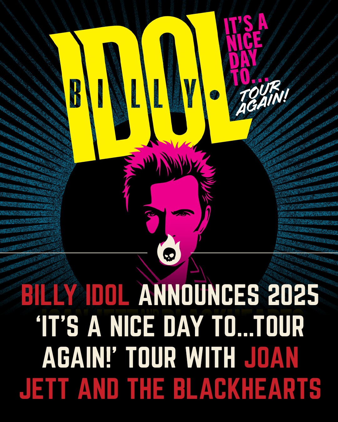 Billy Idol announces 2025 'It's A Nice Day ToTour Again!' tour