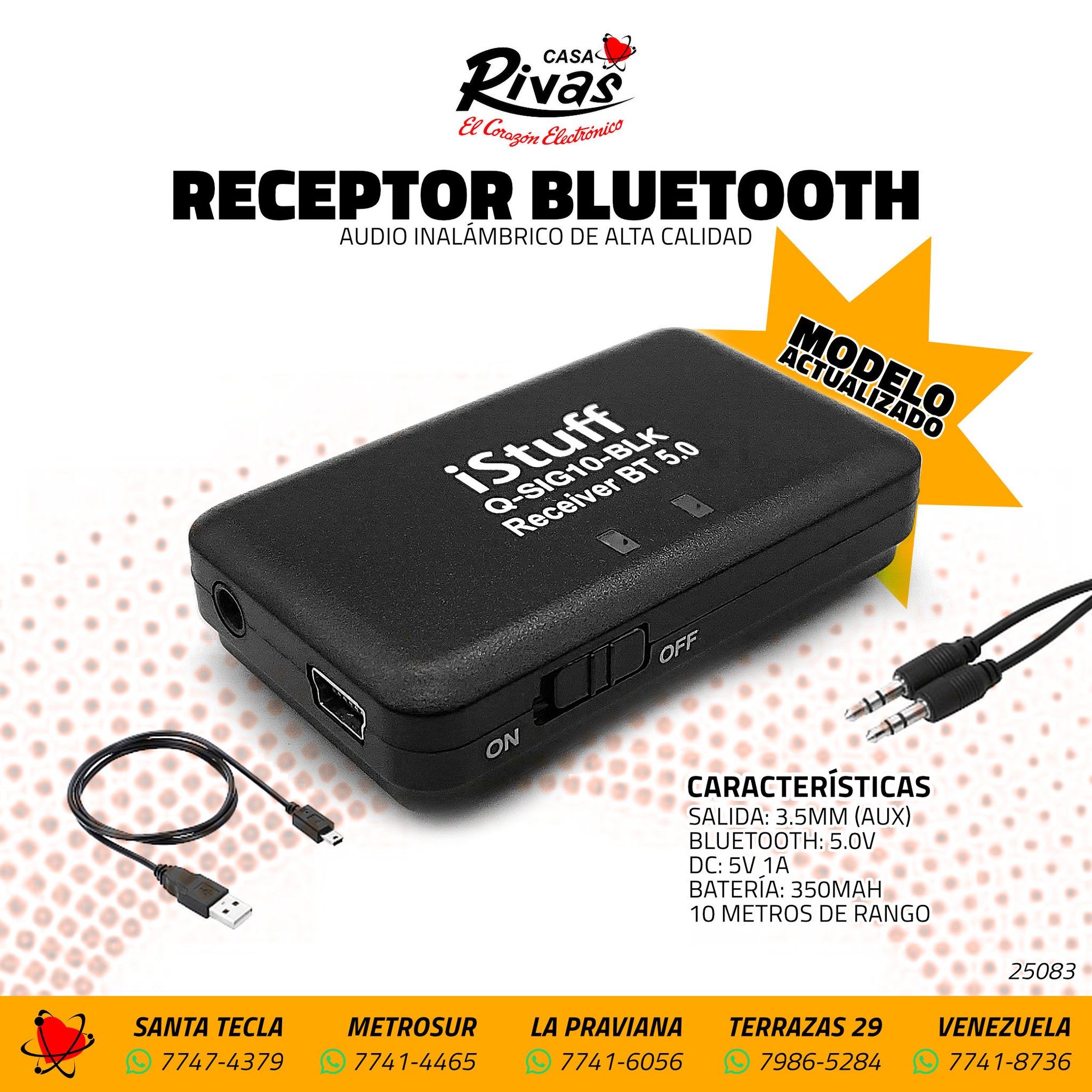 Receptor BLUETOOTH Audio... - Casa Rivas Electrónica