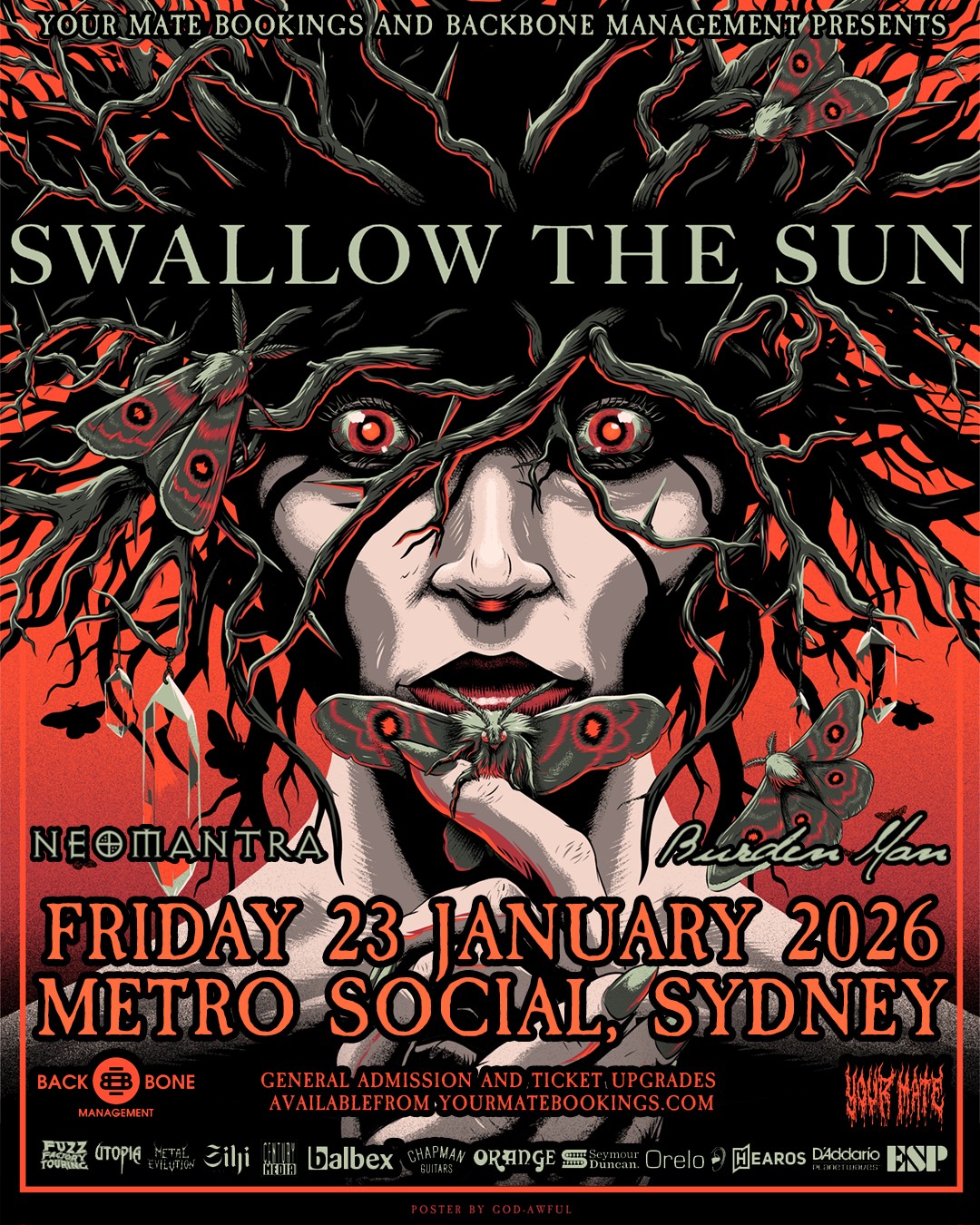 SELLING FAST - SWALLOW THE SUN 🦋 Finnish death-doom icons Swallow
