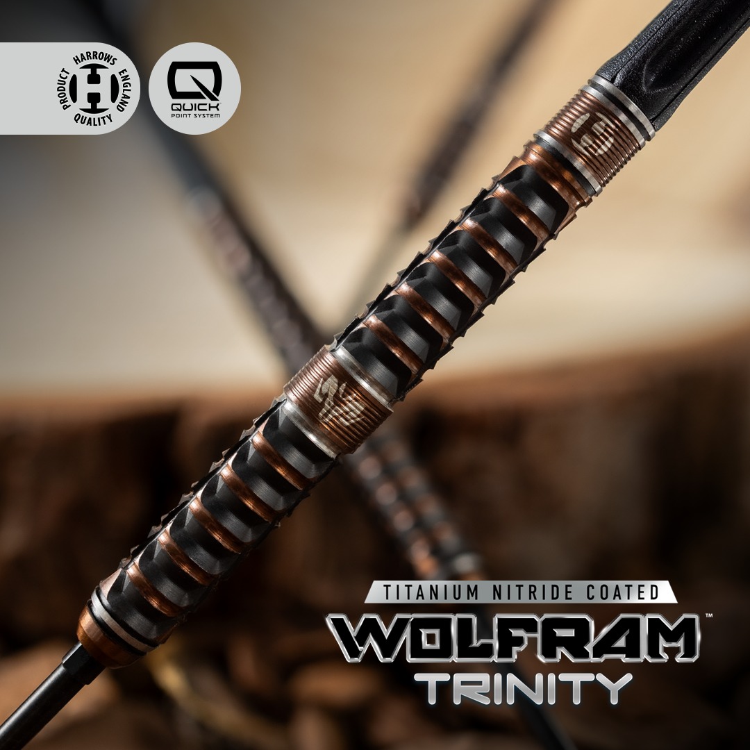 Wolfram Trinity by @harrowsdarts. A premium 97% Tungsten dart at a
