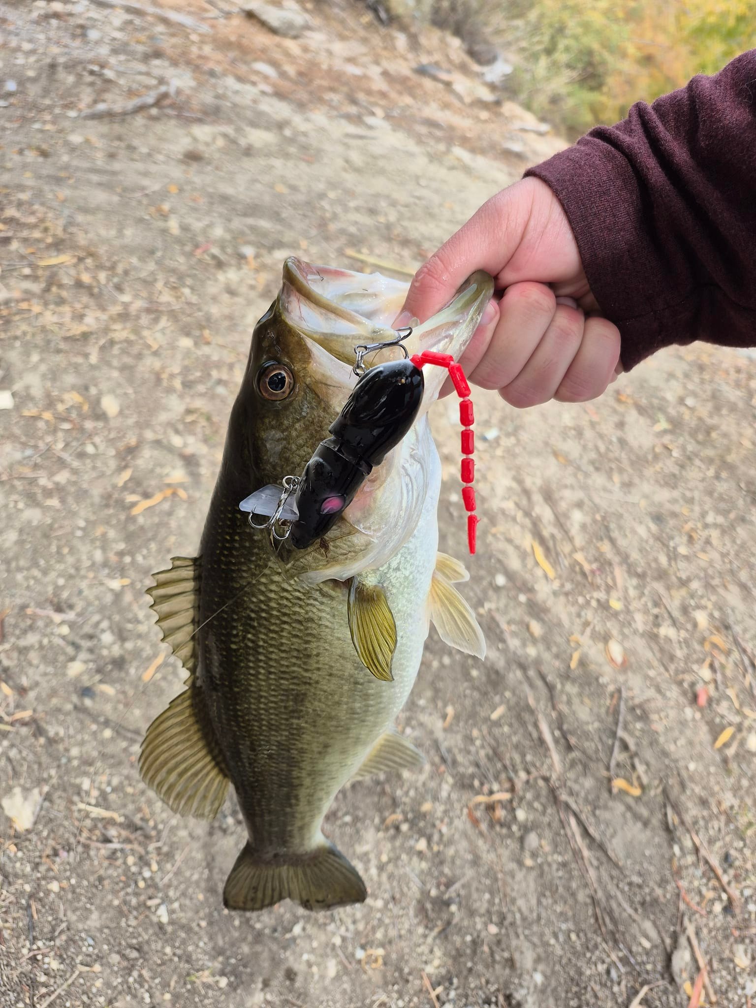best lifelike fishing lures HANDING M1 8-Segment Swimbait - 3.9in 3/8oz Blue Fox Whip Tail Its rear metal tail strap snap Size:BV600N