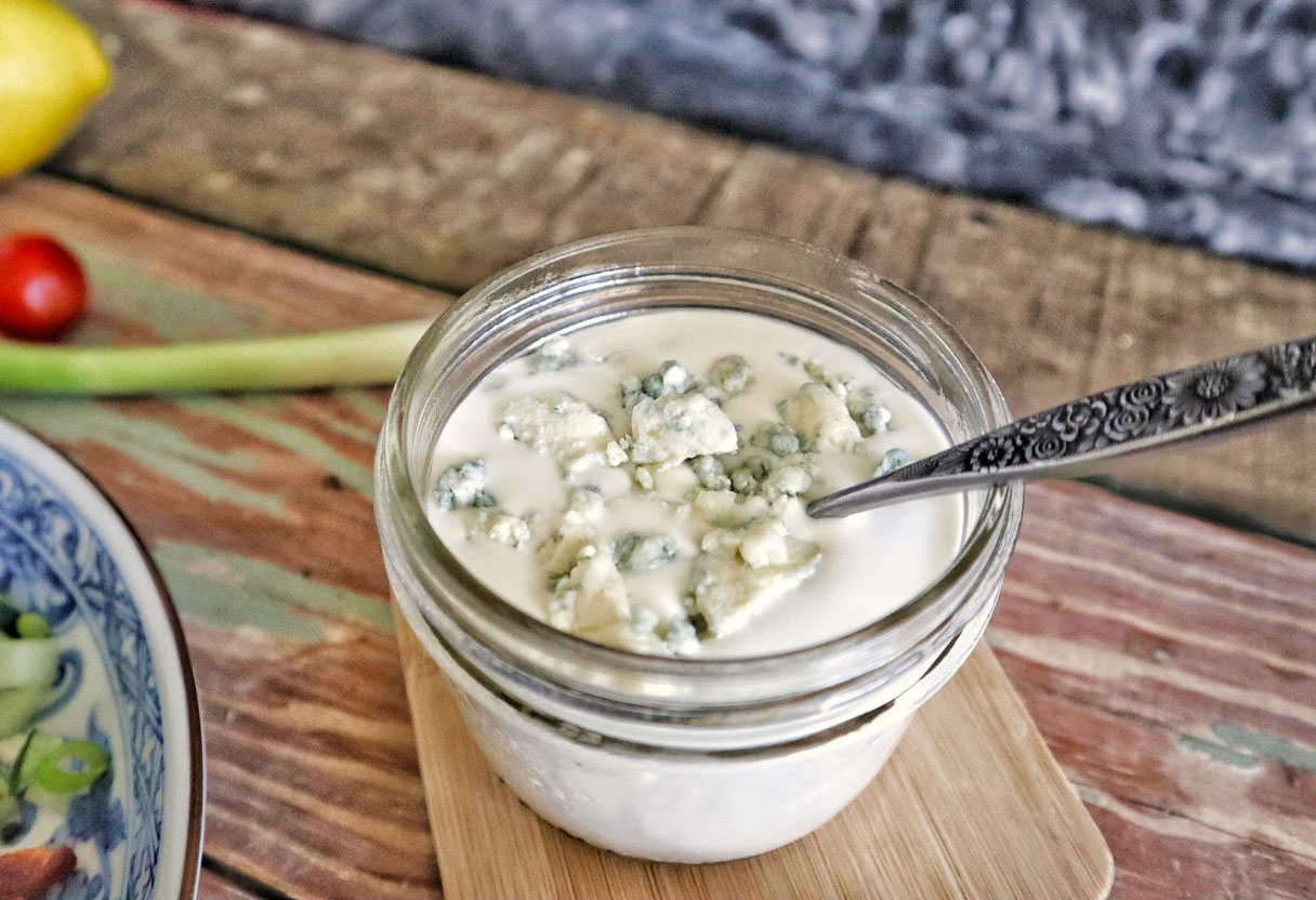 bill's blue cheese dressing recipe Simple, tasty Homemade Dressing. at https://www.billyparisi.com/homemade-blue-cheese-dressing-recipe powder blue engagement party dress