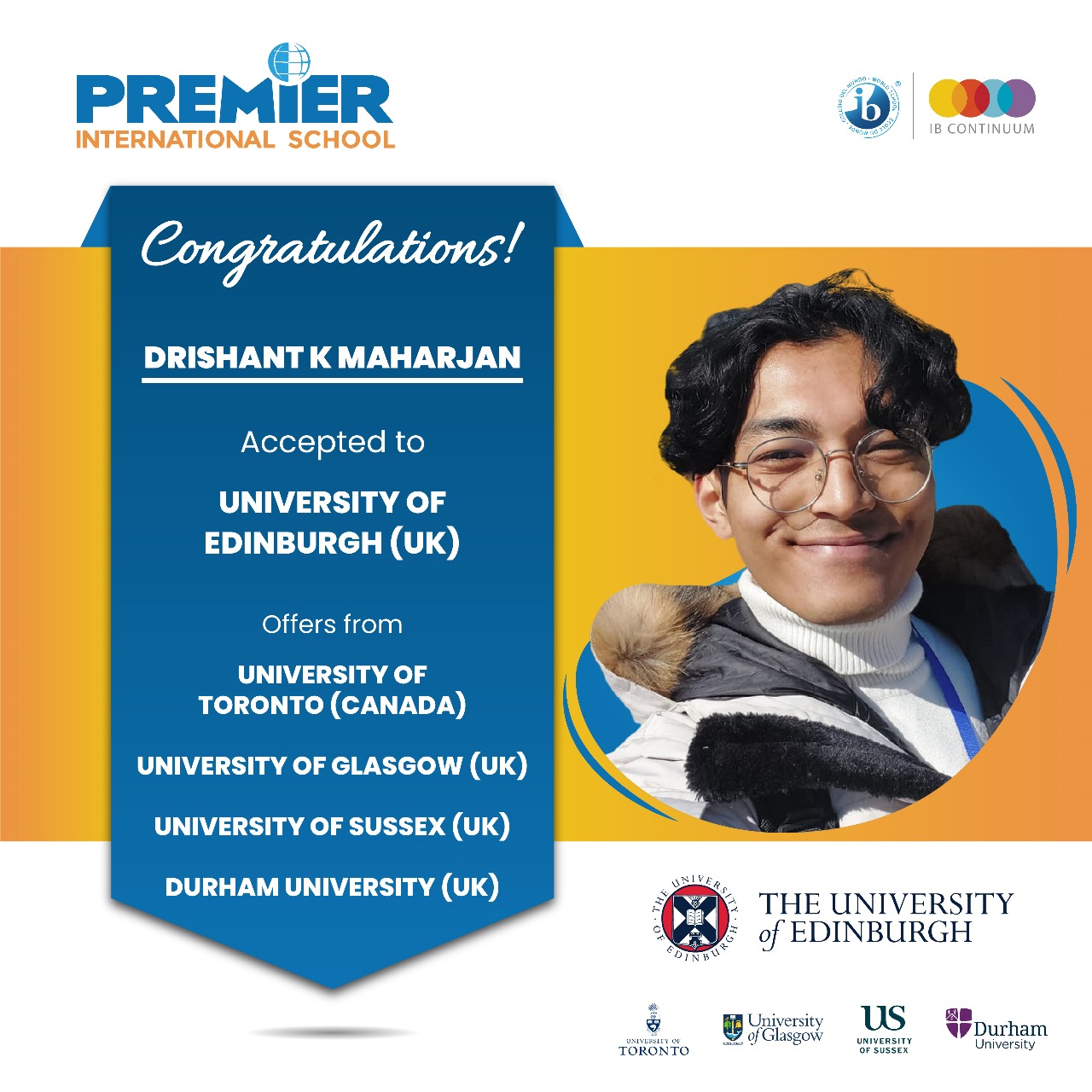 Congratulations... - Premier International IB Continuum School | Facebook