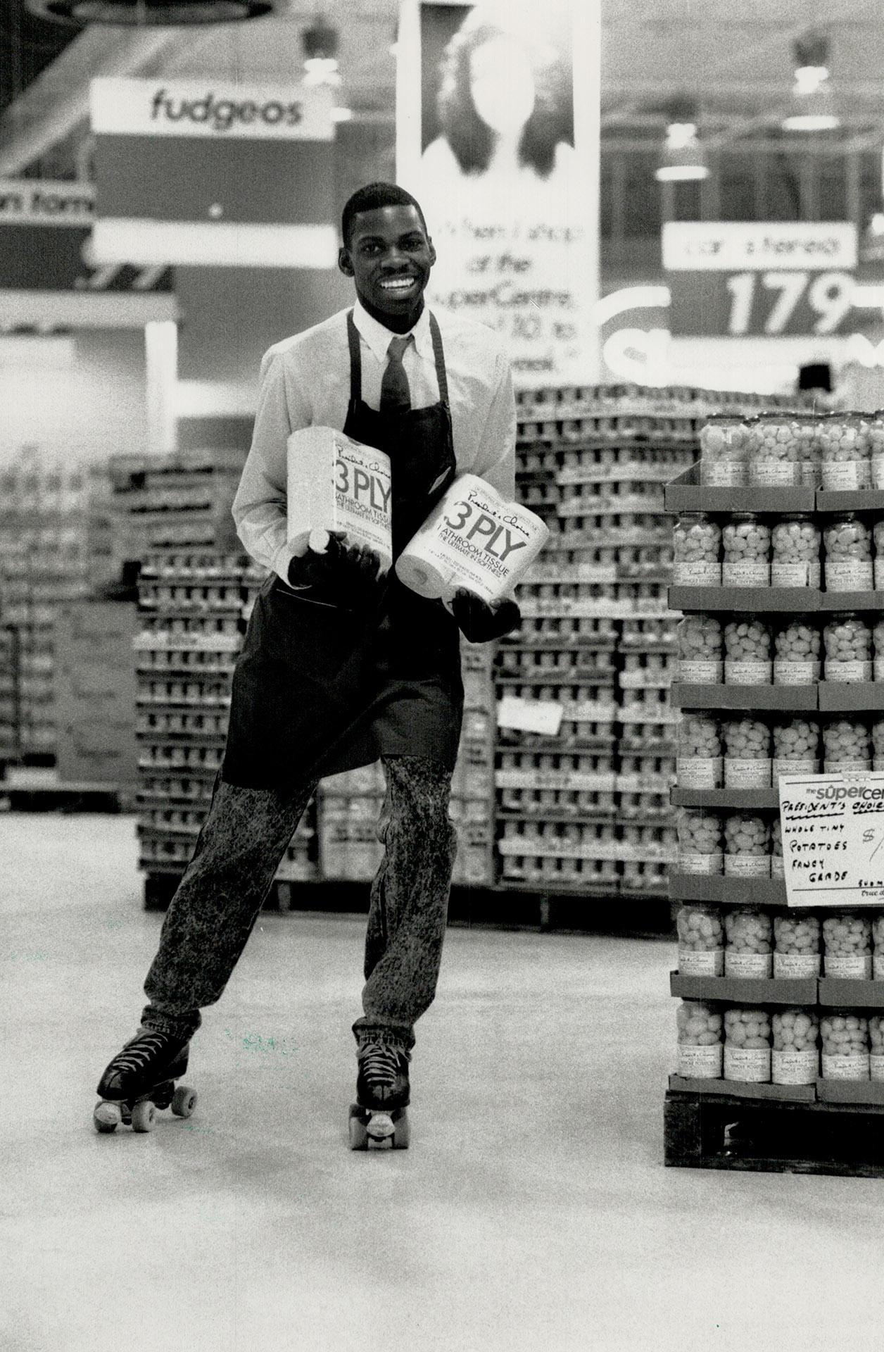 Old - 20-year-old Edwin Davis roller skating at The Super Centre at ...