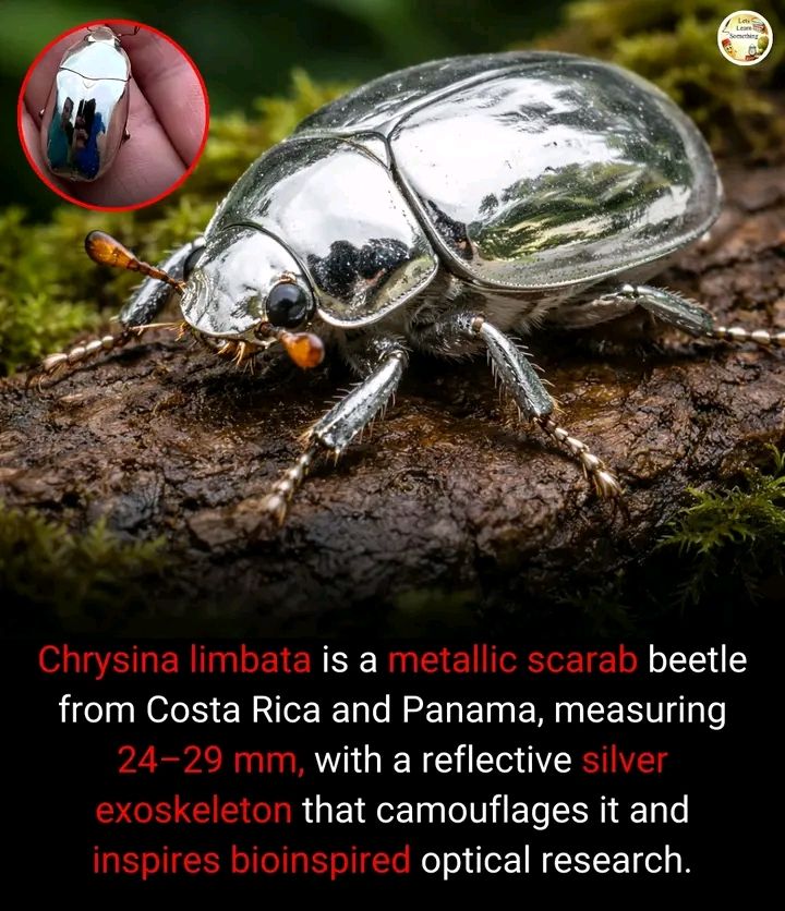 Chrysina resplendens, a golden scarab beetle found in Central