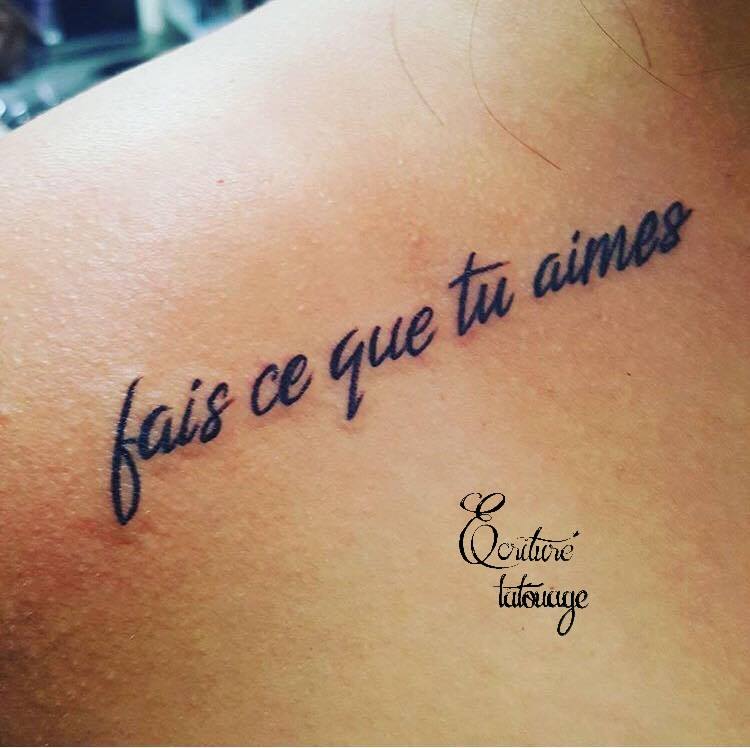 Fais Ce Que Tu Aimes Ecriture Tatouage Facebook