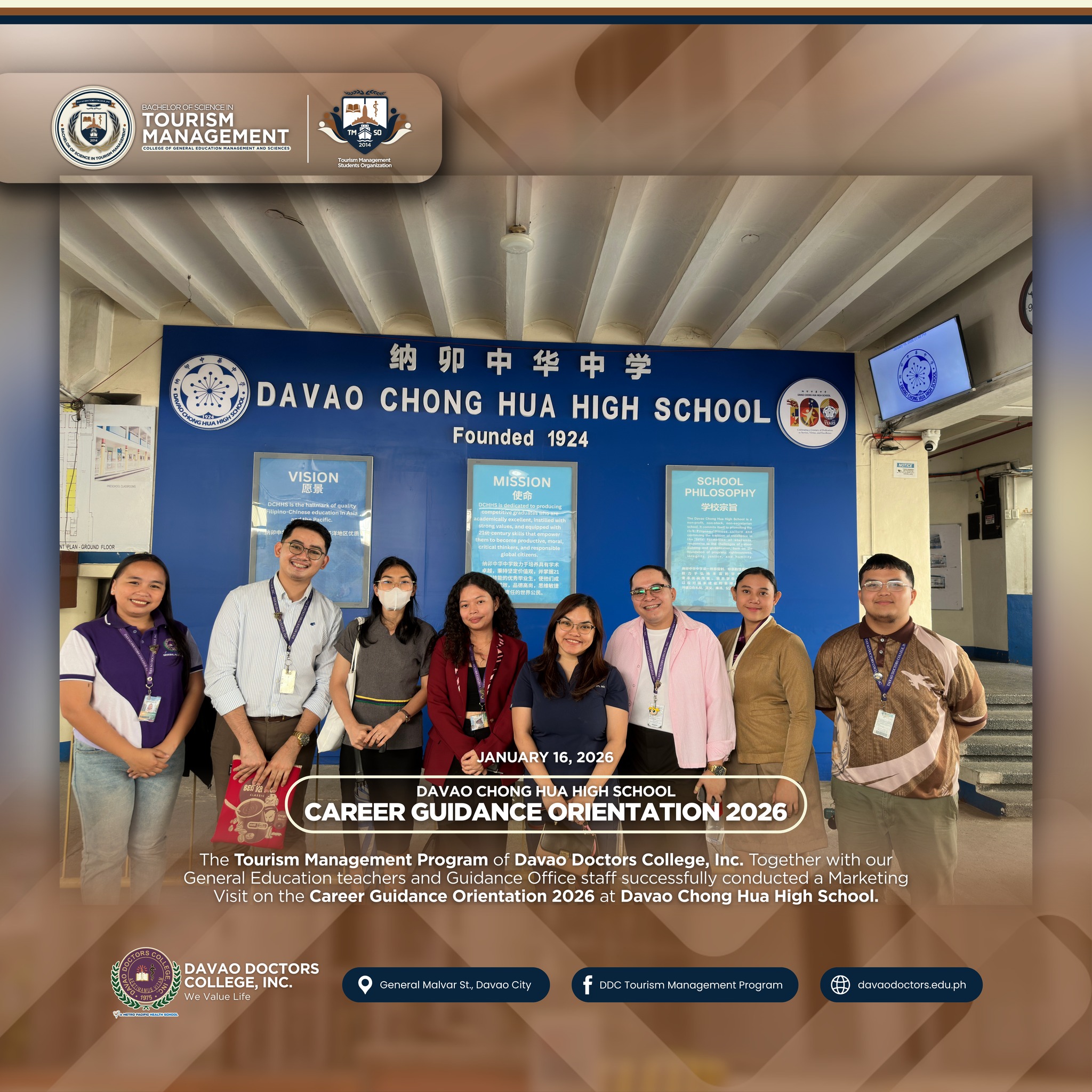DDC Tourism Management Program | Davao City