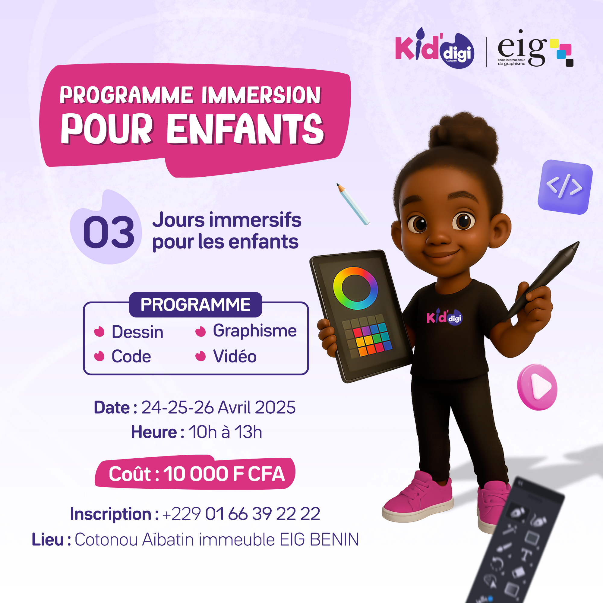IMMERSION CRÉATIVE POUR ENFANTS-SPÉCIAL CONGÉS DE PÂQUES