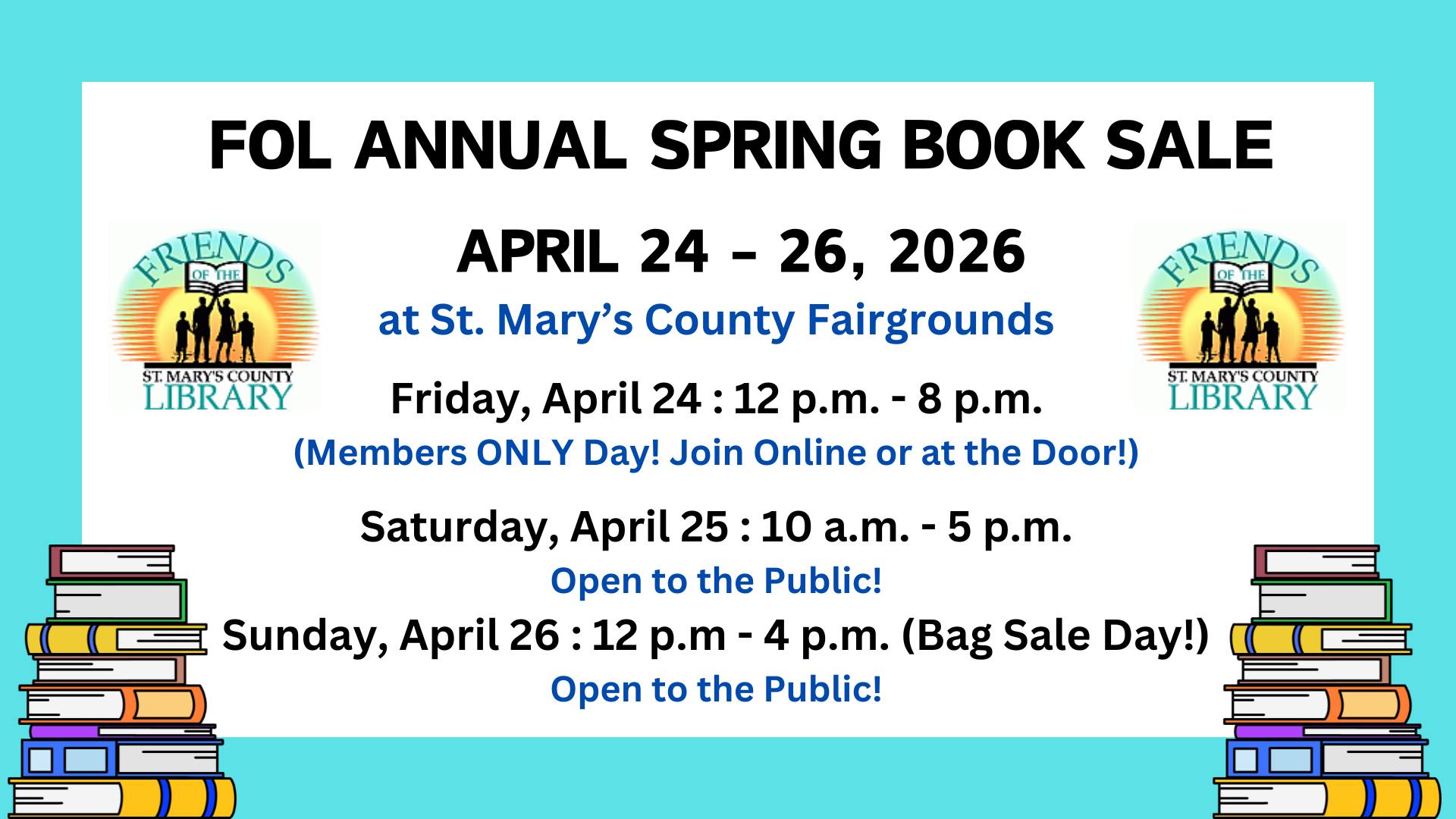 FOL Annual Spring BOOK Sale 2026