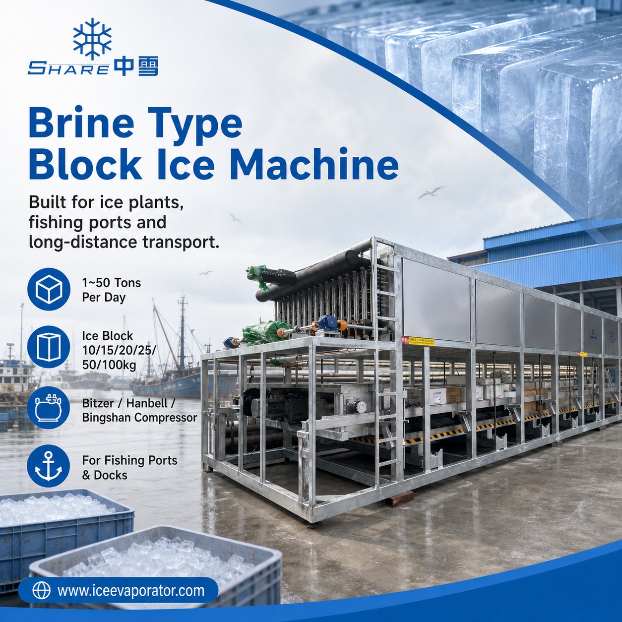 Zxshare BLOCK ICE Machine