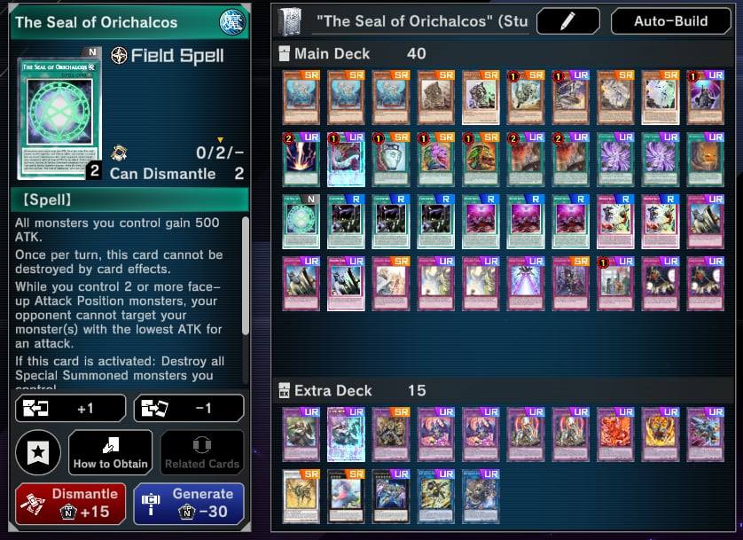 yugioh master duel seal of orichalcos deck Yugi Muto and The Card Sleeves (Smaller Size this card cannot be destroyed by card effects Master I Rank in 37th