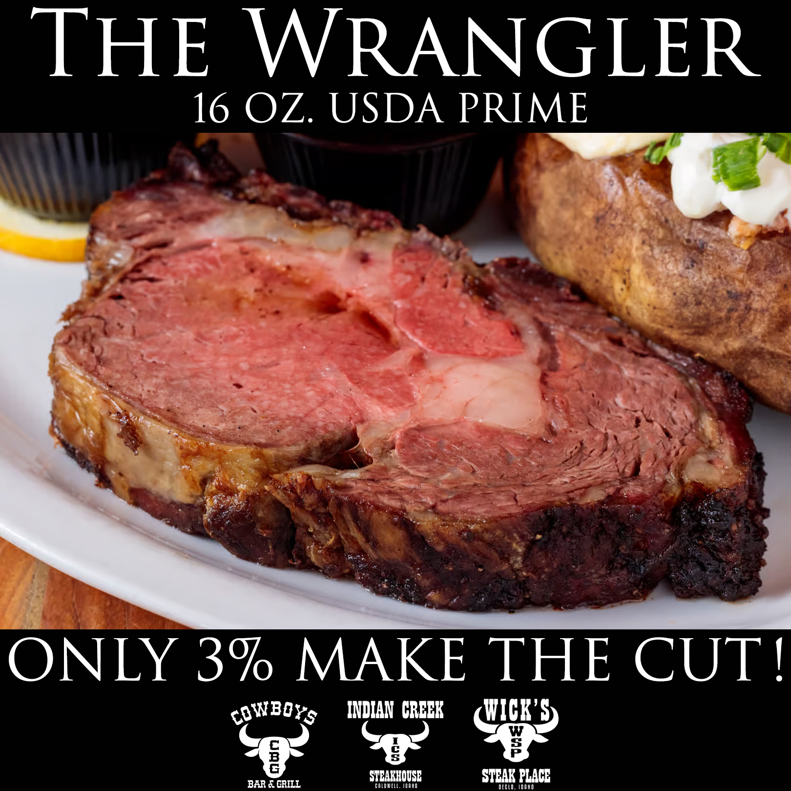 Cowboy’s - Meet The Wrangler at Cowboys Bar & Grill - a 16 oz. USDA ...