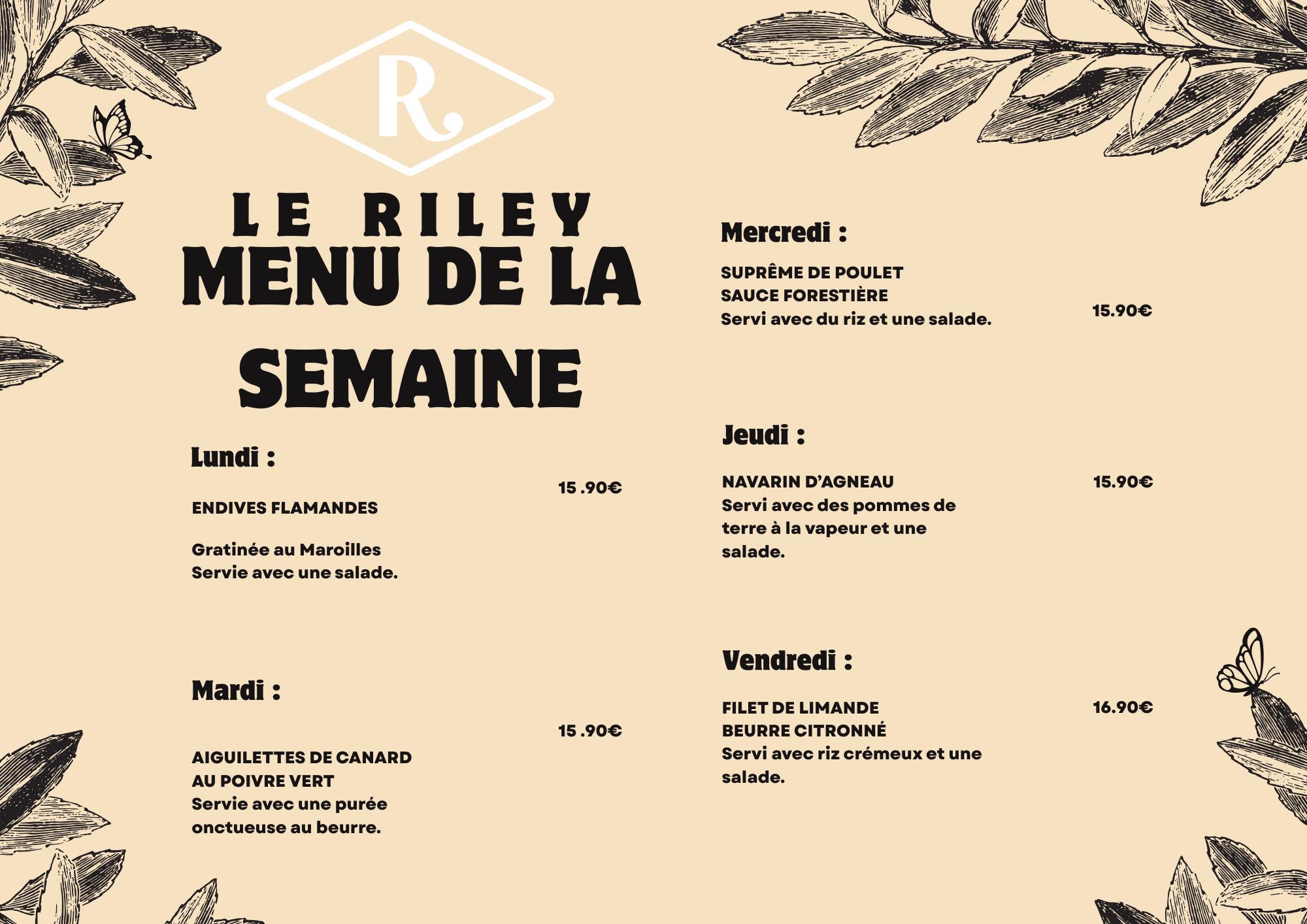 LE RILEY - 💘 Menu de la Saint-Valentin 💘 Une parenthèse... | Facebook