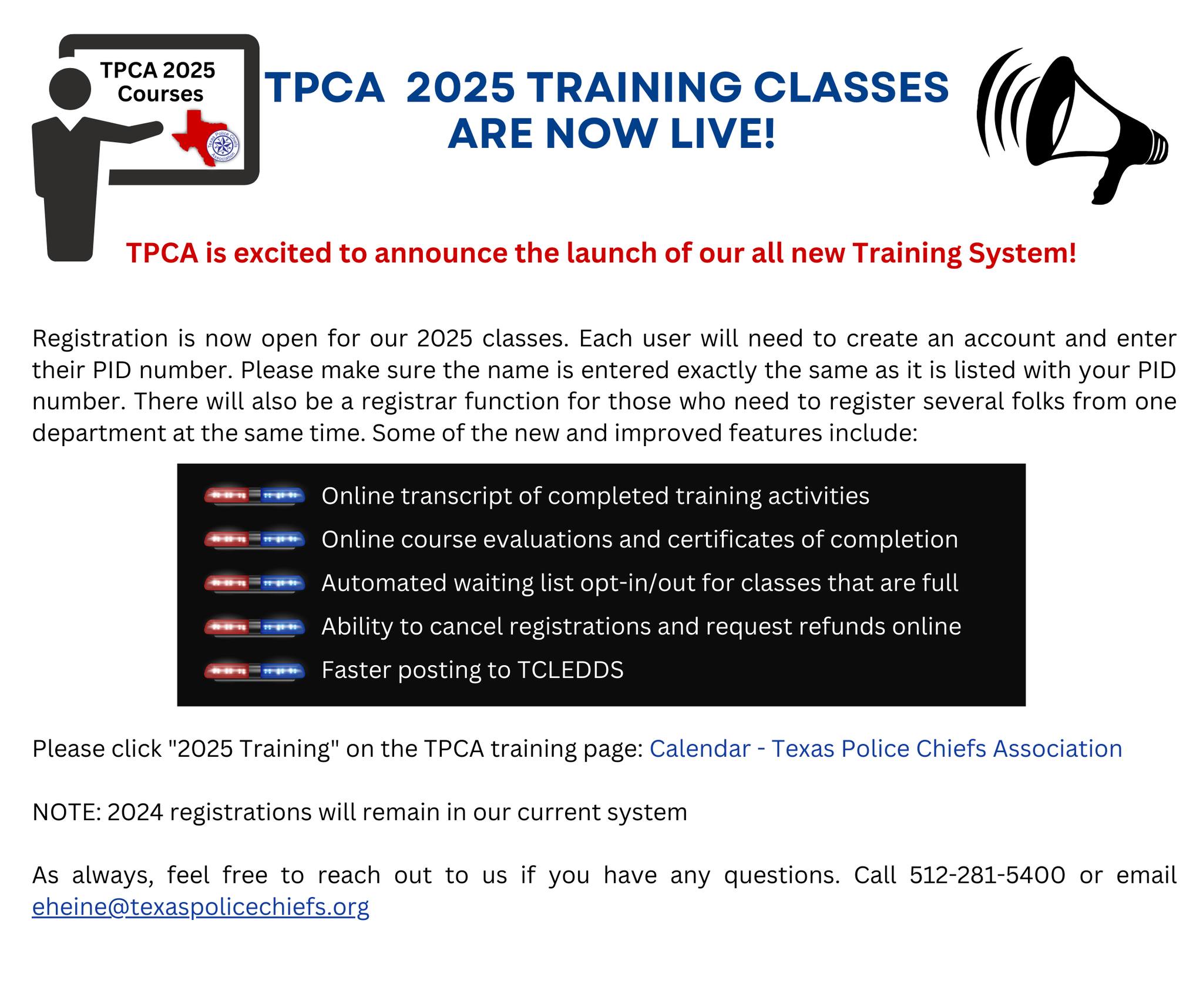 TPCA - TPCA 2025 TRAINING CLASSES ARE NOW LIVE! TPCA is excited to ...