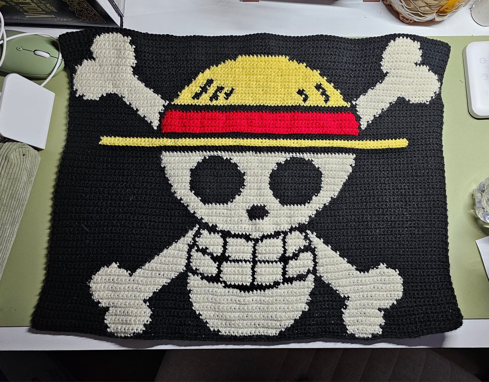 One Piece cross stitch finished after 47,850 stitches