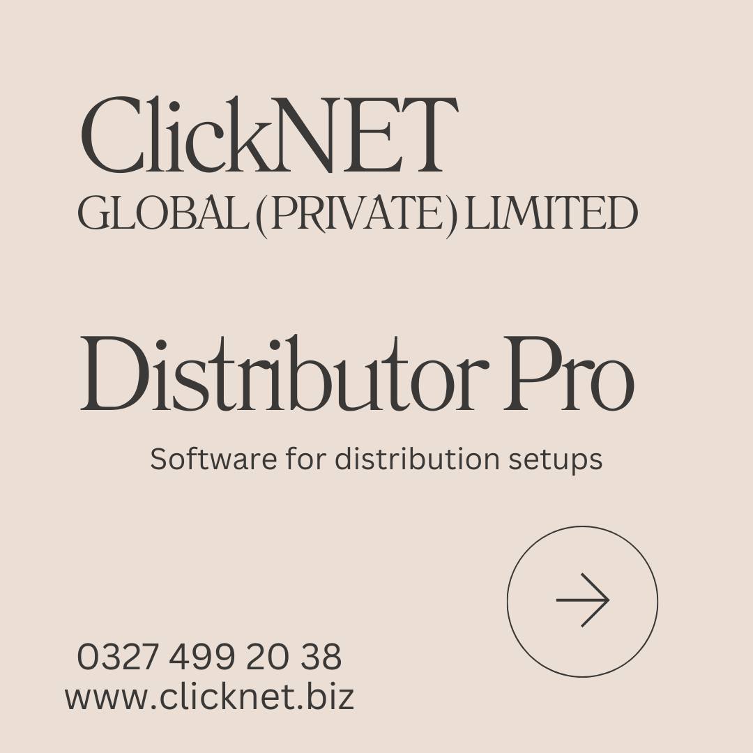 Clicknet Software for Distributor Retail and Wholesale | Lahore
