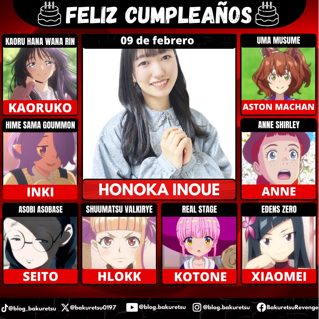 El - 🎂🎙️ Cumpleaños de la seiyuu Honoka Inoue 🎙️🎂 Hoy celebramos a la ...