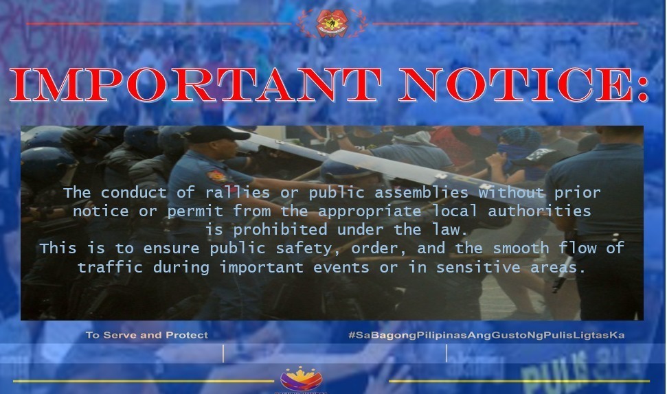 Important Notice: The conduct of... - Cainta Police Station | Facebook