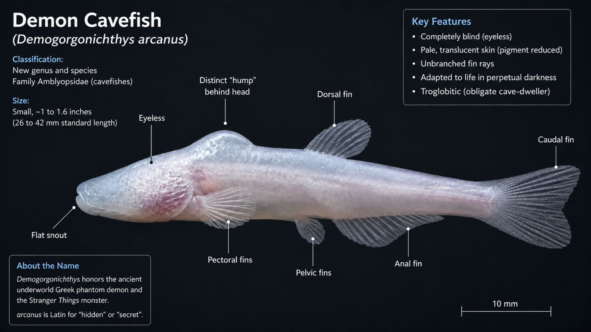 Alabama Researchers Discover New 'Demon Cavefish' HUNTSVILLE, Ala
