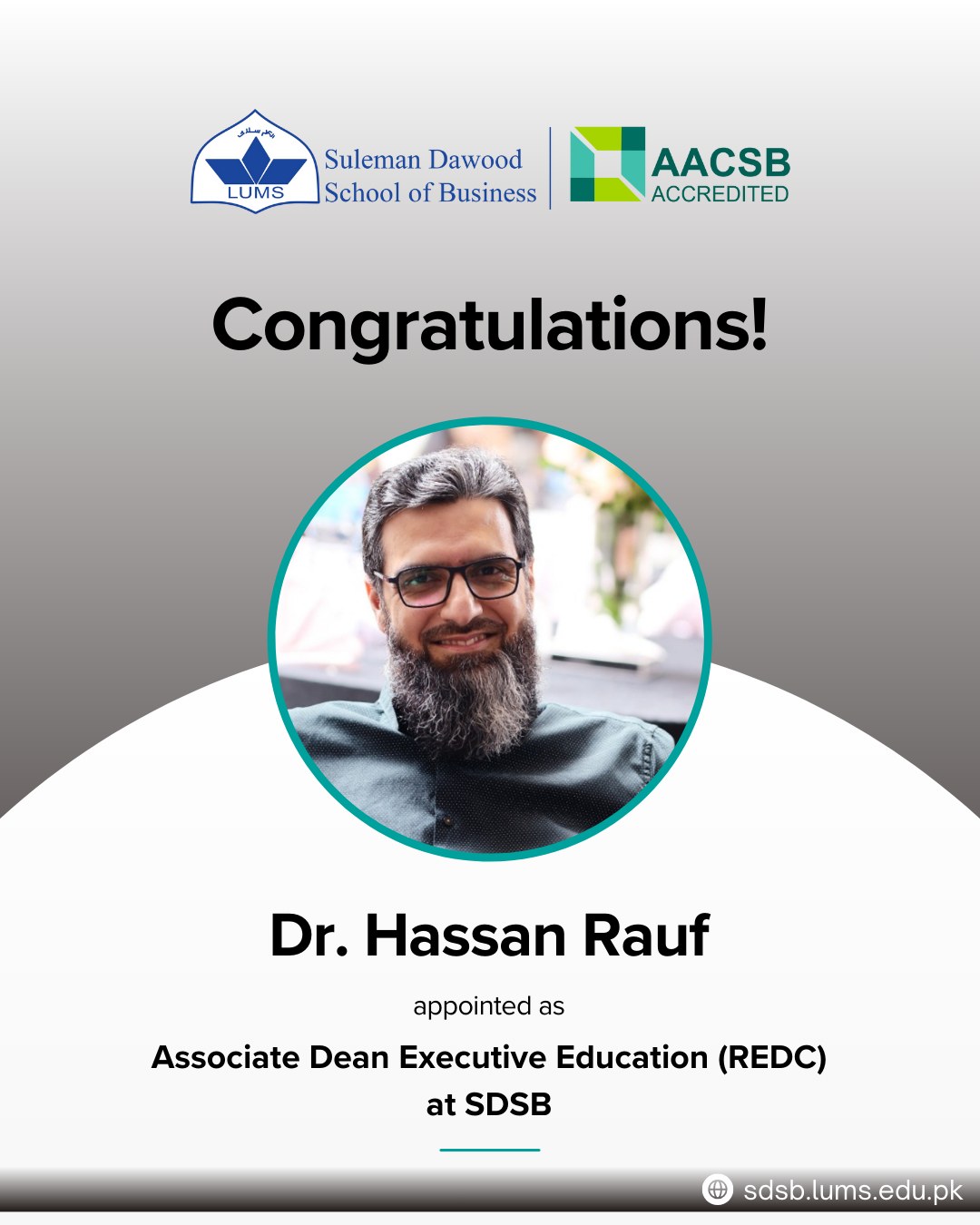 Suleman - We are delighted to announce the appointment of Dr. Hassan ...