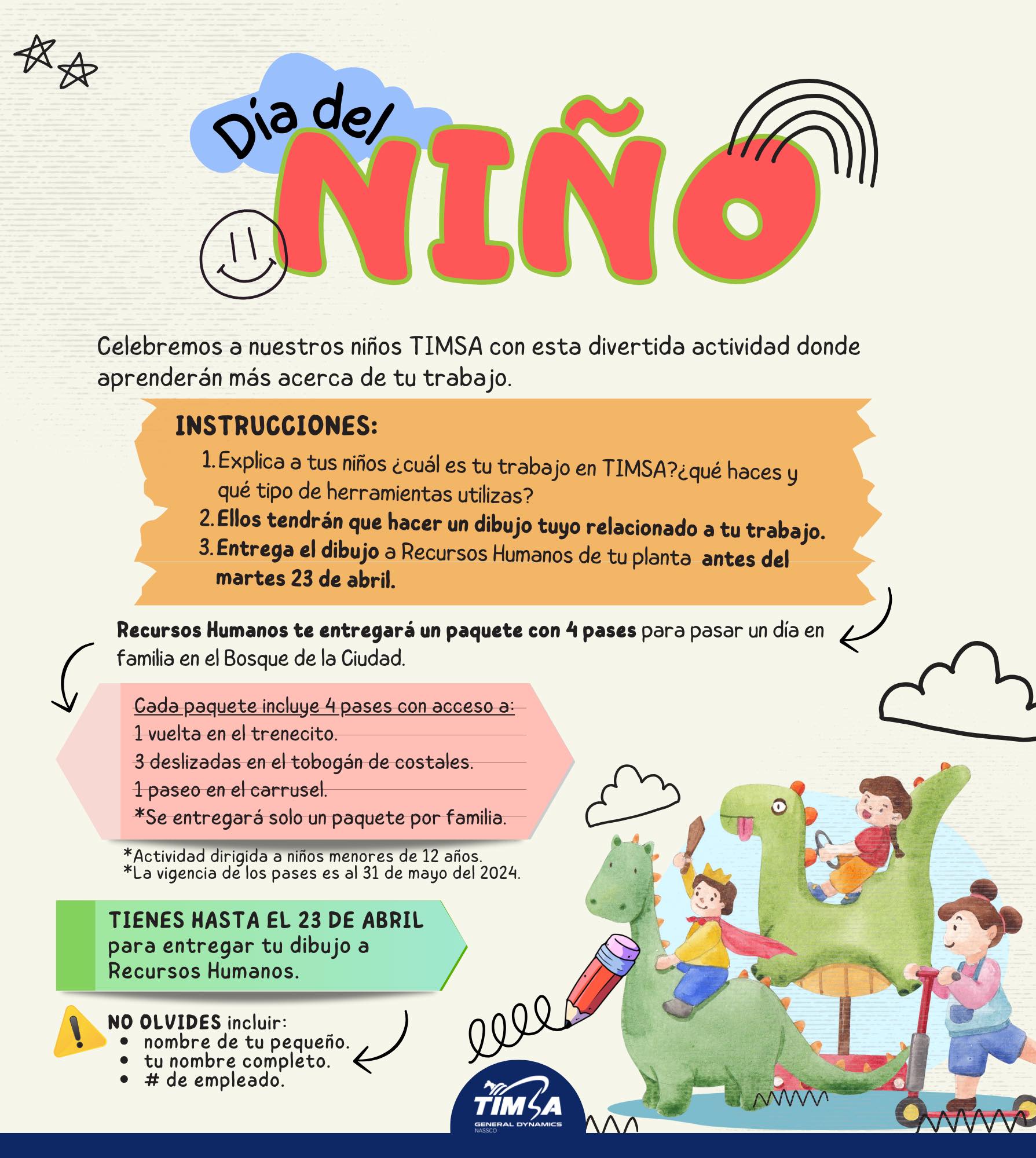 TIMSA - 🦖¡Llegó el Mes de los Niños! Participa con tus...