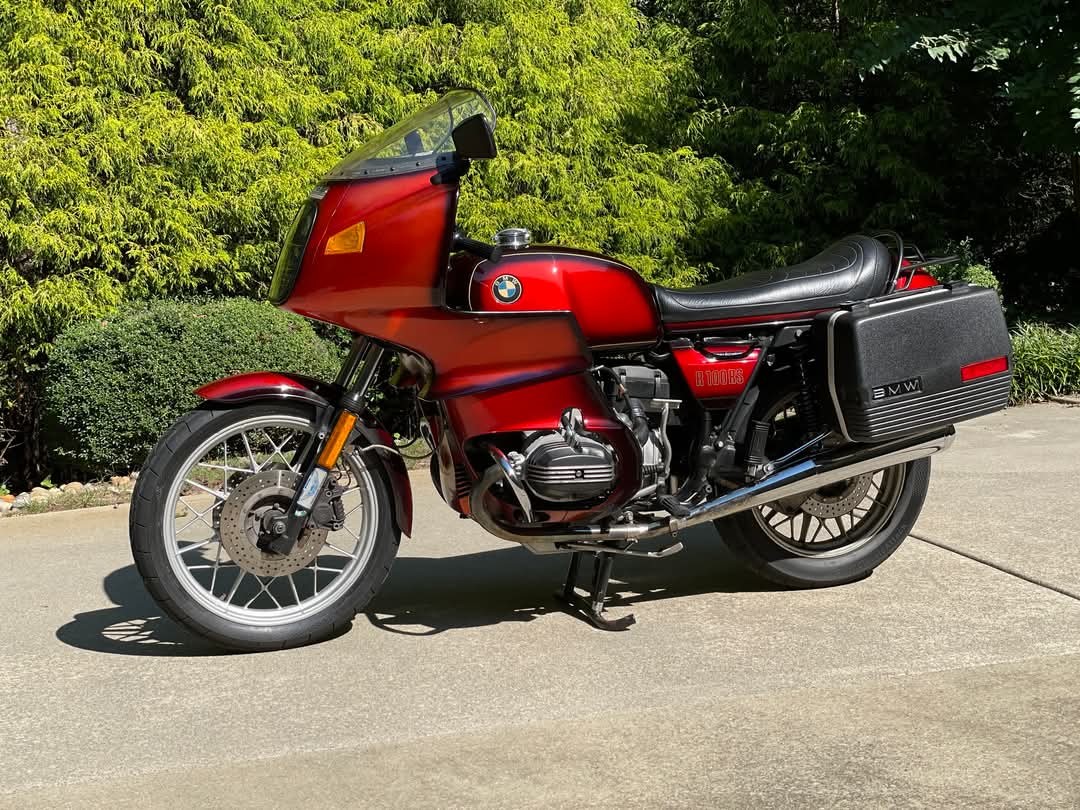 1982 R100RS BMW Motorcycle with Red to Black Fade Paint