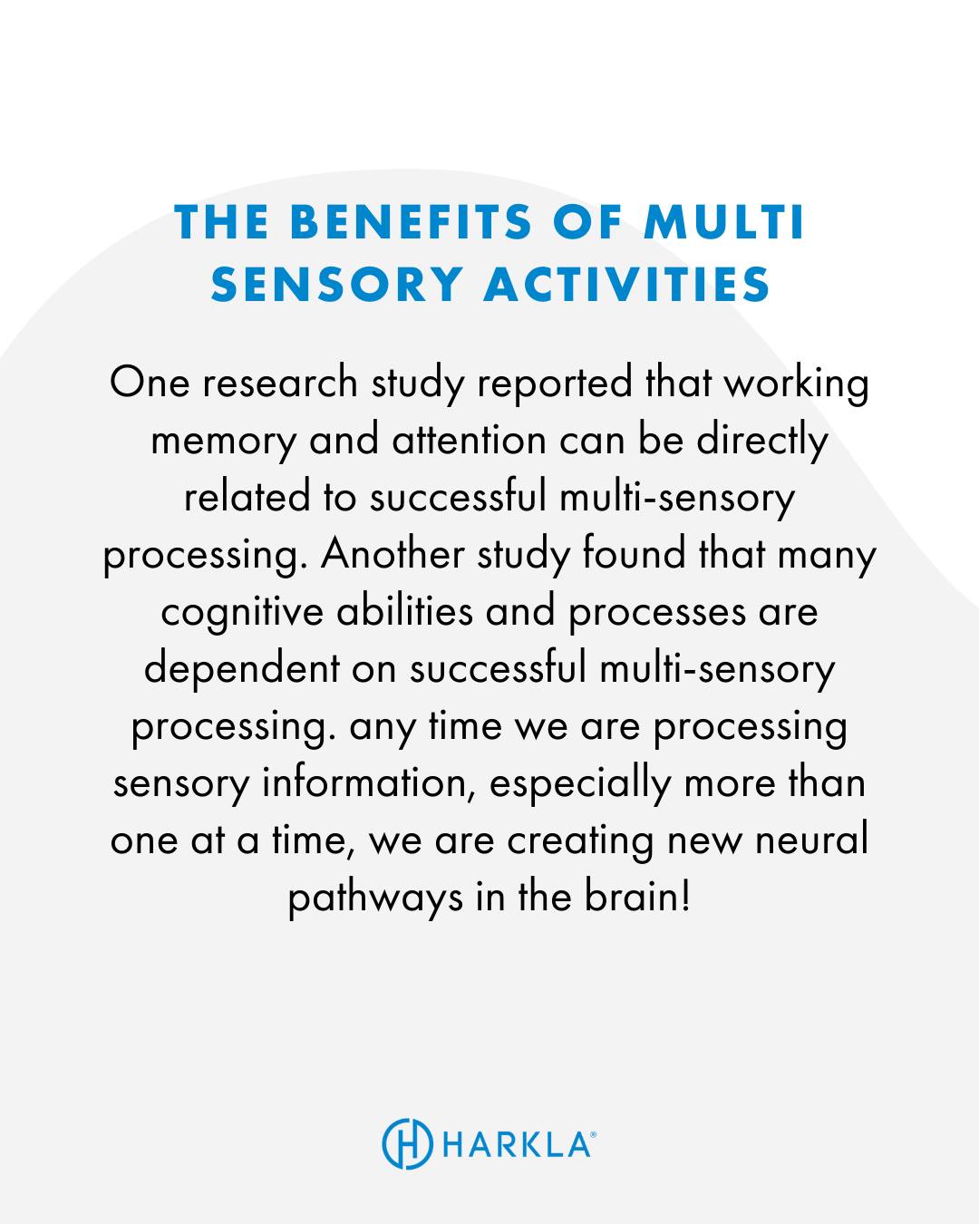 Harkla - “Multisensory processing refers to the interaction of signals ...