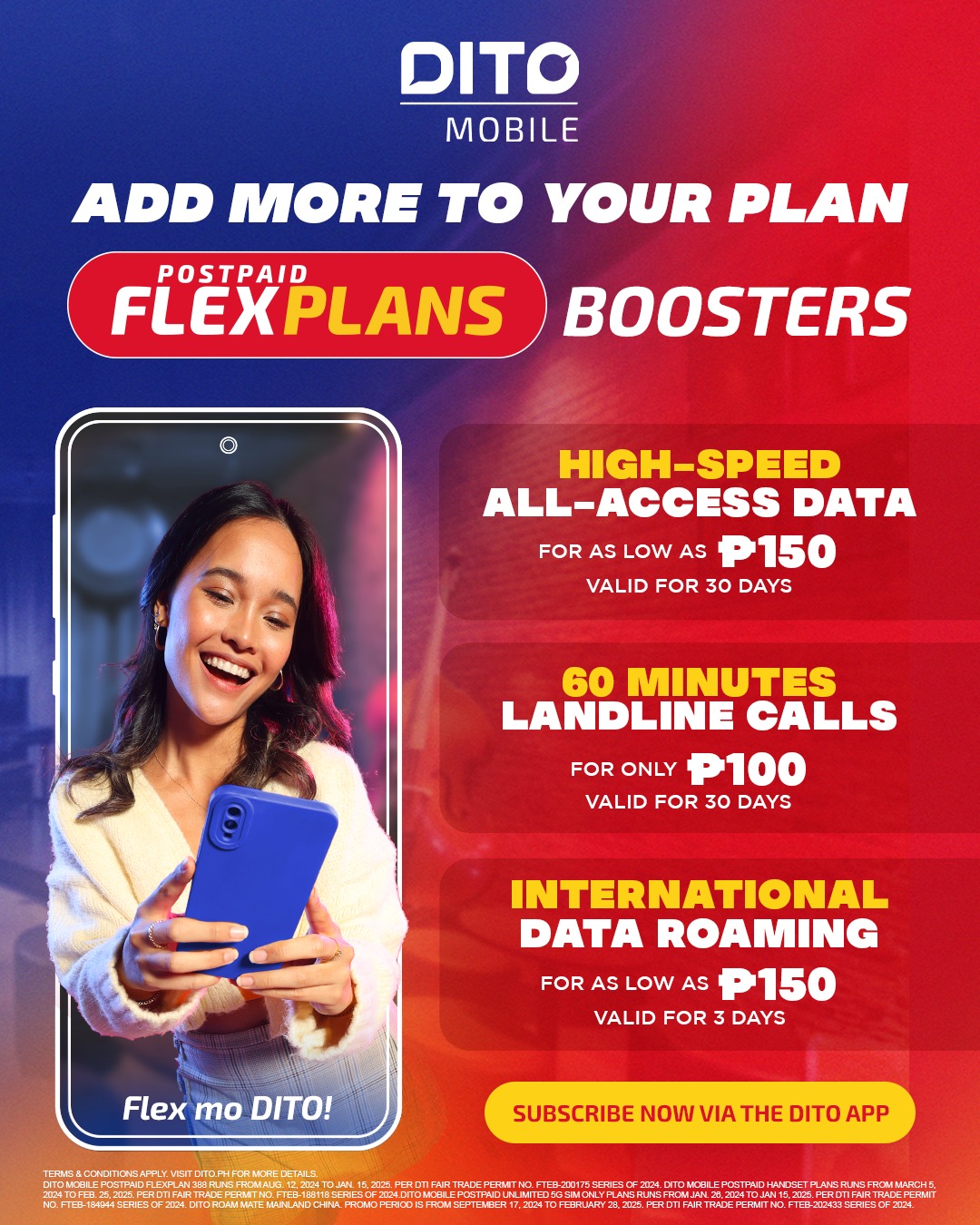DITO - Boost your Postpaid FLEXPlan to even greater heights! 🚀 High ...