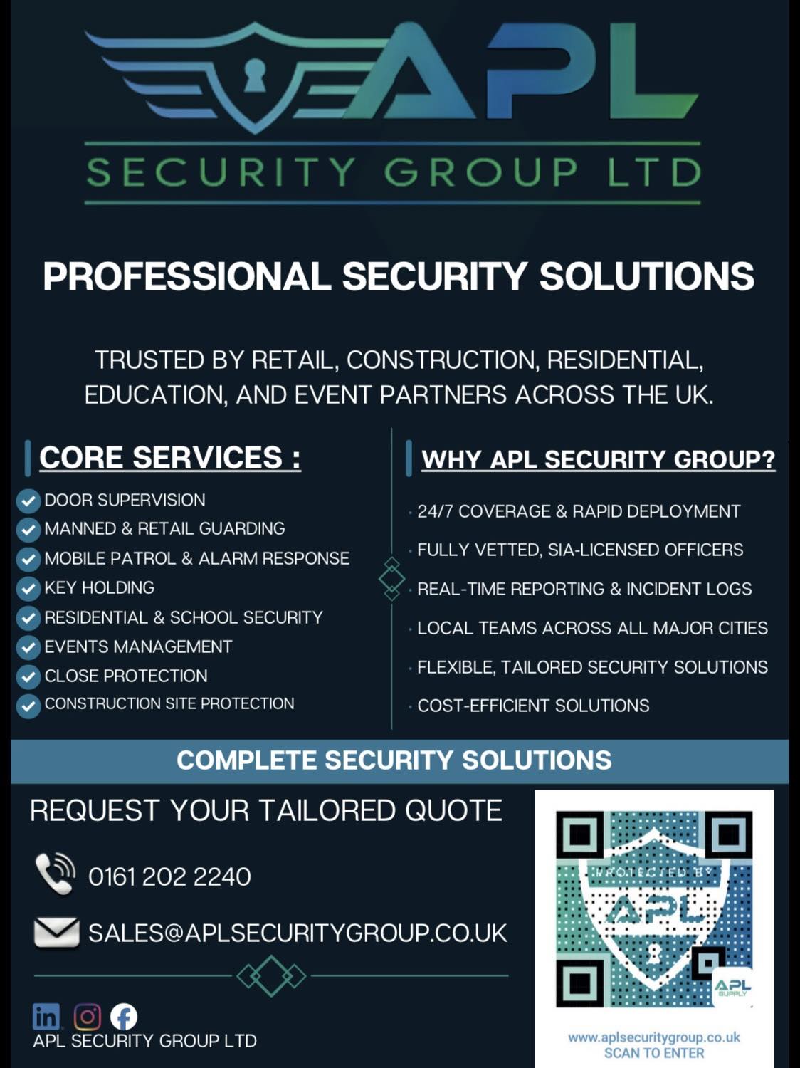 APL Security Group Ltd | Ashton-under-Lyne