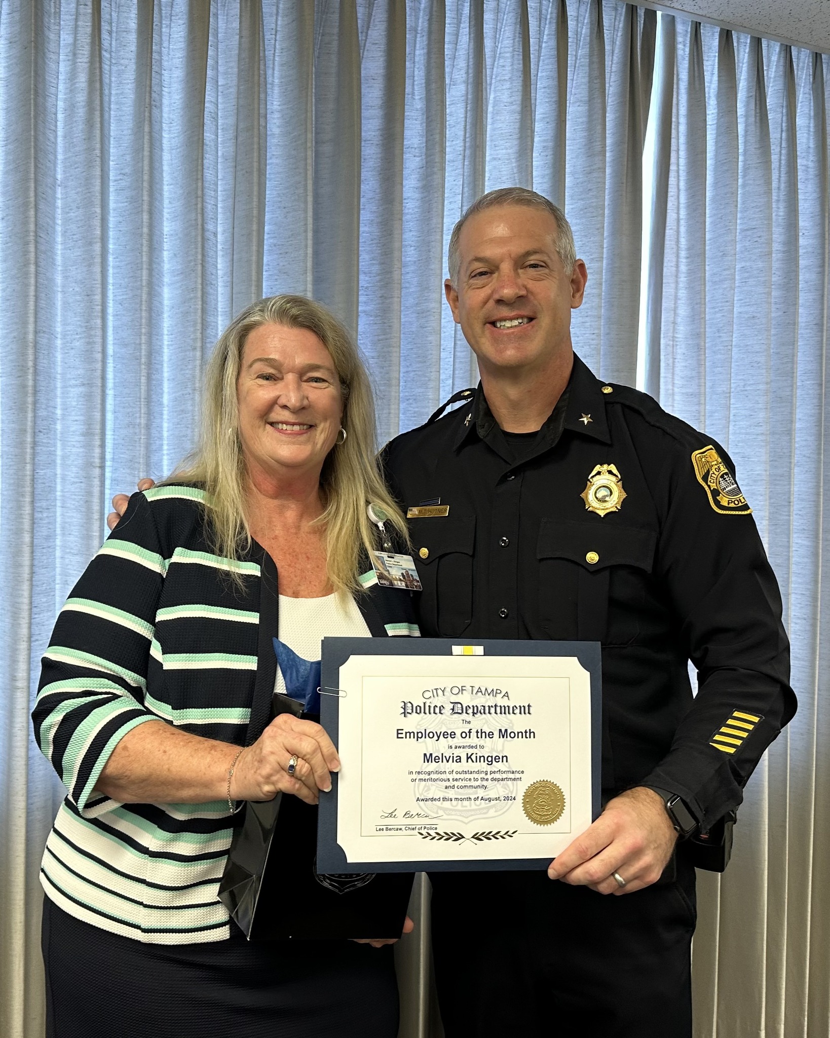 Congratulations to Melvia Kingen... - Tampa Police Department | Facebook
