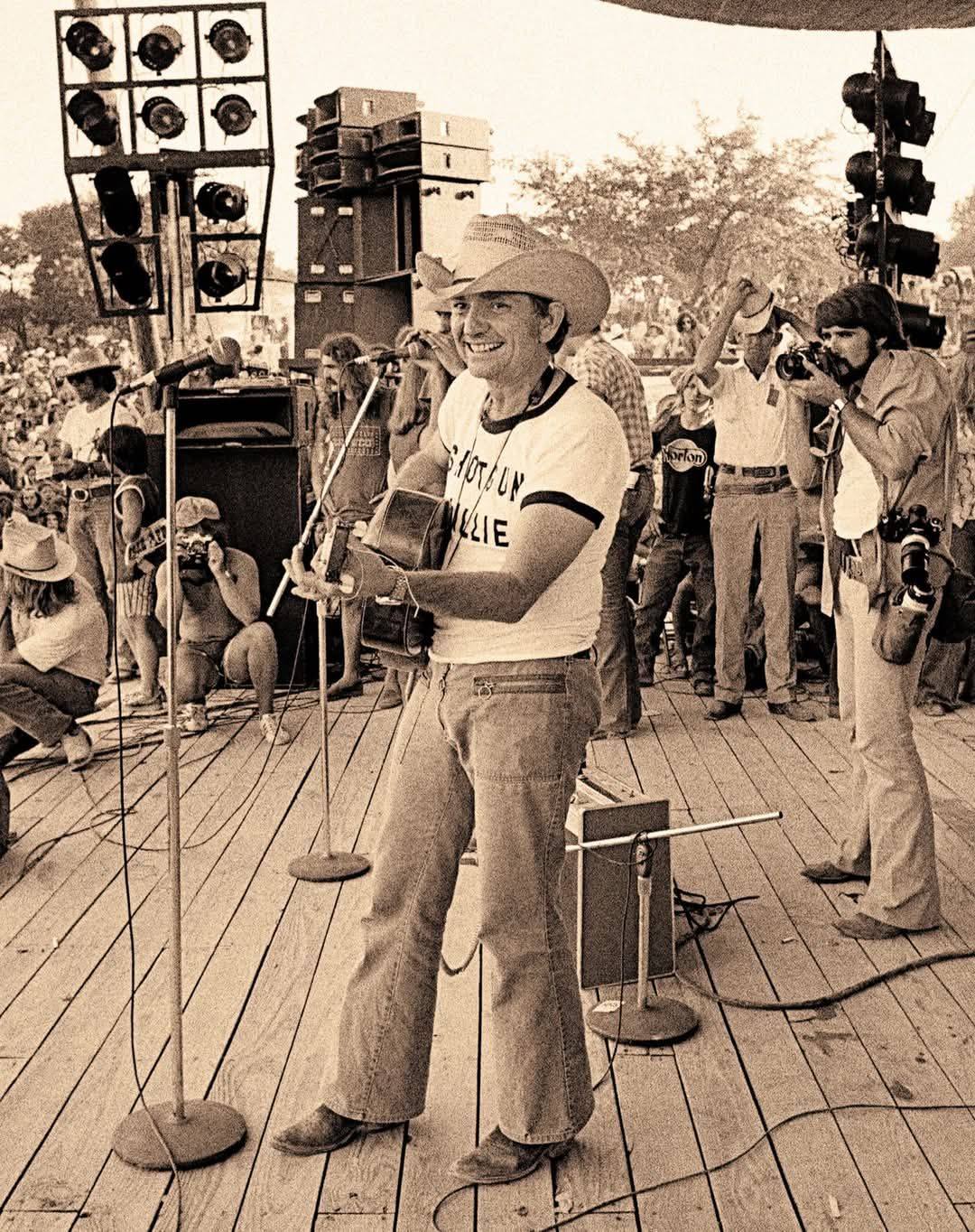 Willie Nelson at the 1973 4th of July Picnic, in Dripping Springs