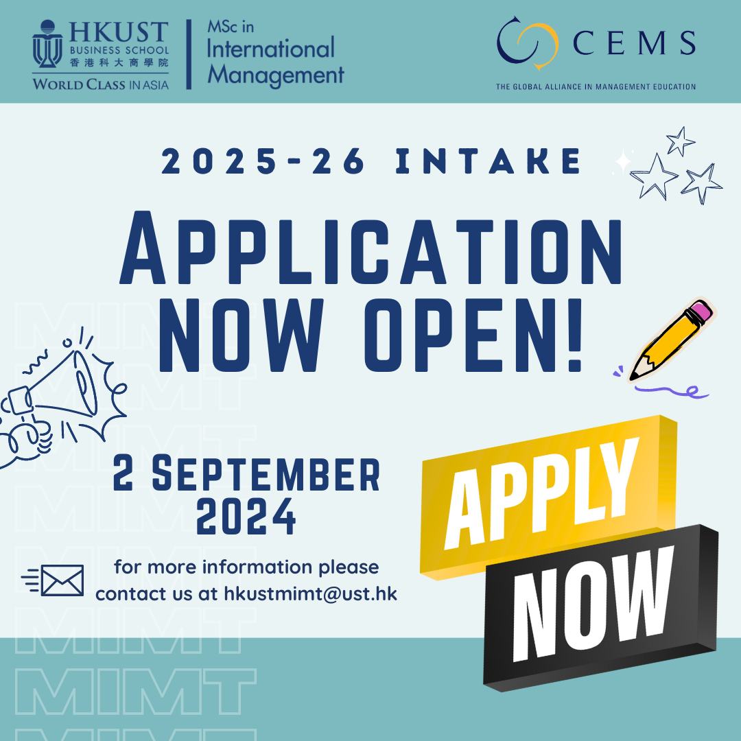 Master - 🌟 HKUST MIMT 2025-26 Intake Application Now Open! 🌟 📝 HKUST ...