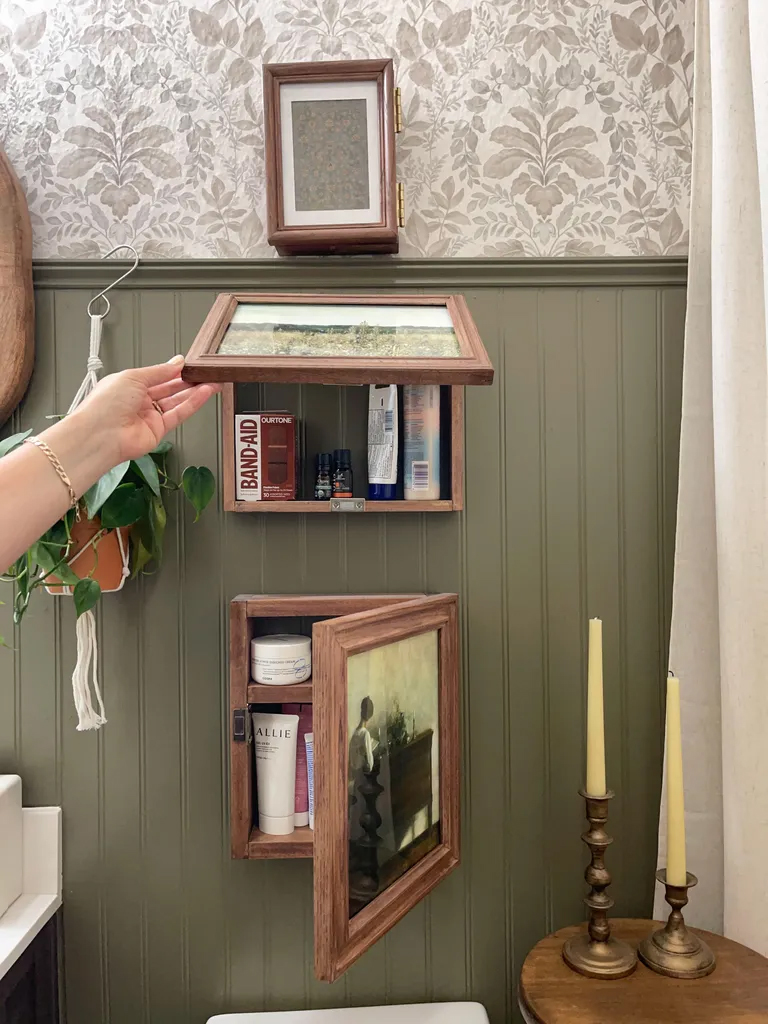 Crafty - Make hidden storage behind art! This is such a cool idea ...