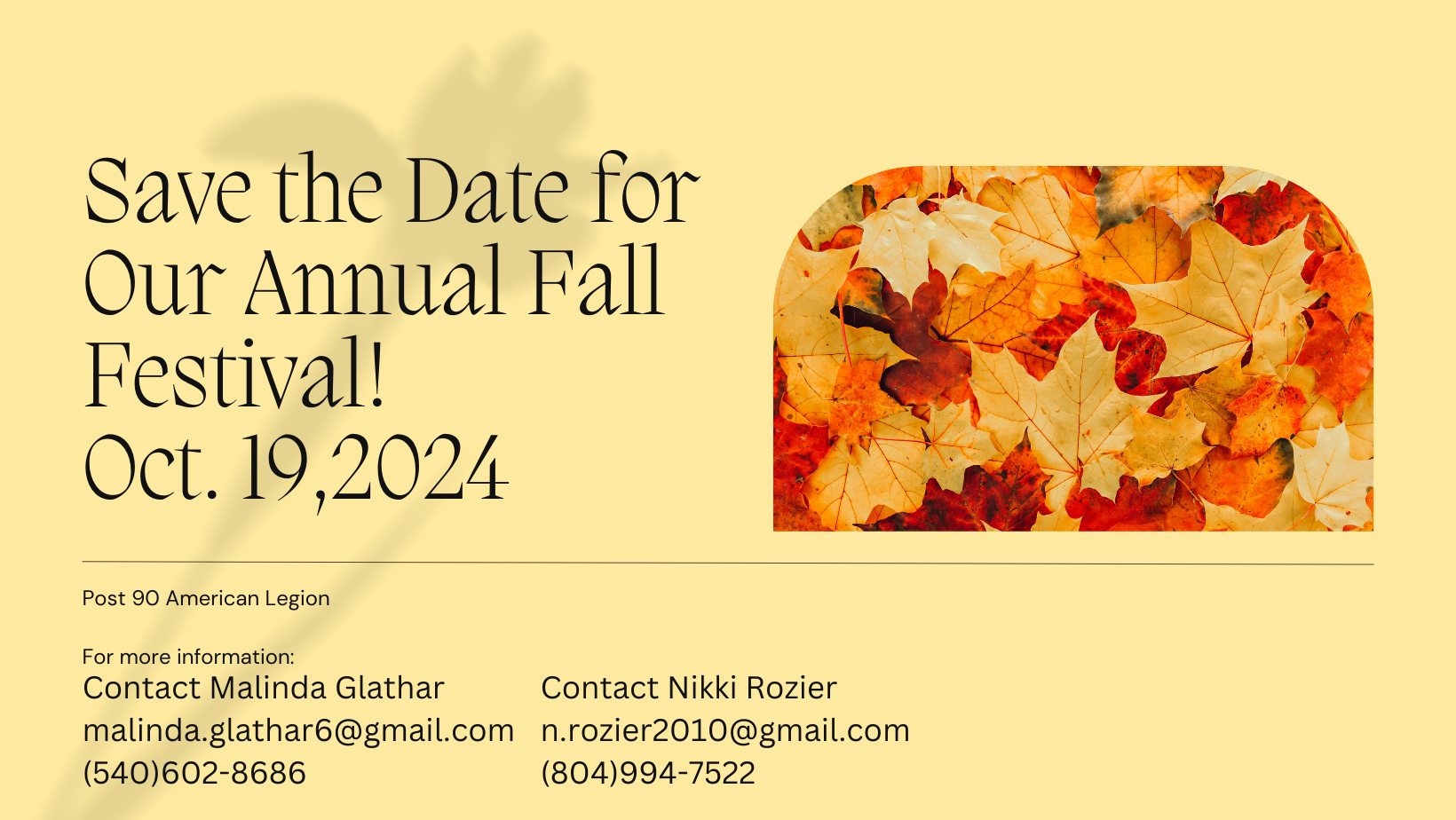 3rd Annual Fall Festival
