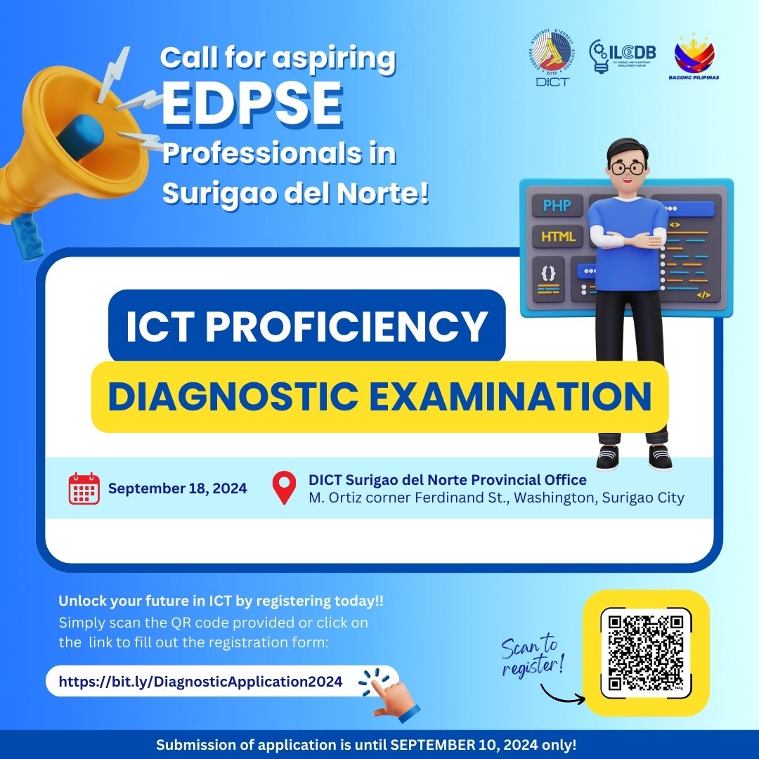 🌟 𝐂𝐀𝐋𝐋 𝐅𝐎𝐑 𝐀𝐒𝐏𝐈𝐑𝐈𝐍𝐆 𝐄𝐃𝐏𝐒𝐄... - DICT Region 13 - Caraga | Facebook