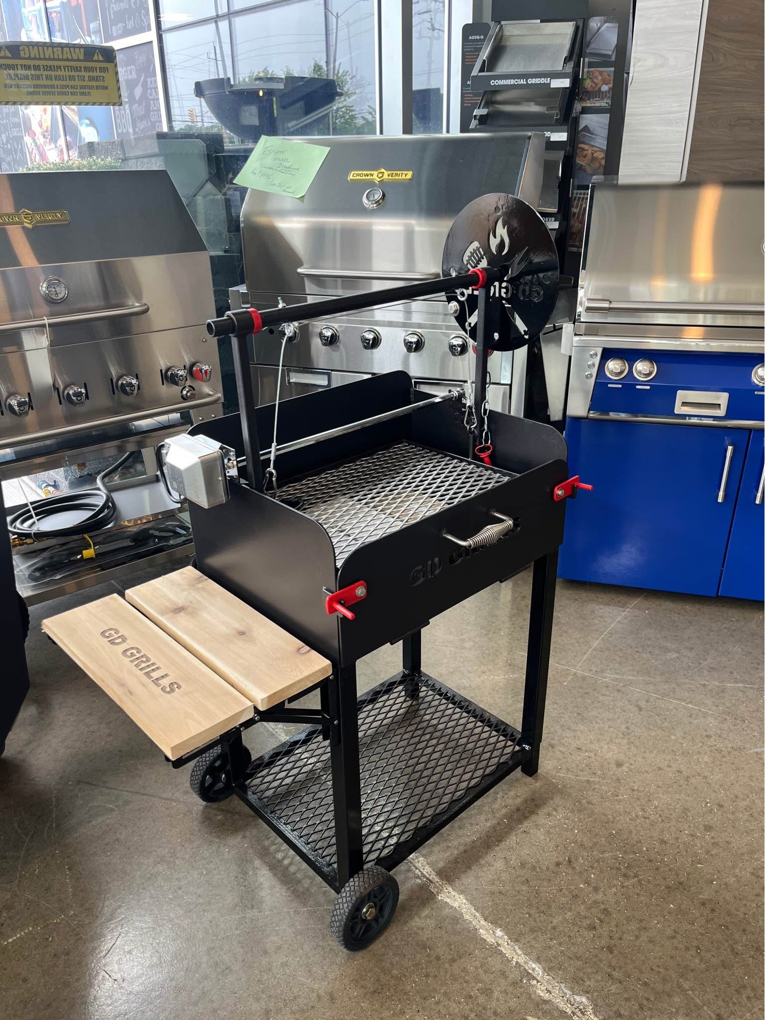 GD Grills Rotisserie BBQ Grill w/ Side Tables - Barbecues, Grills ...