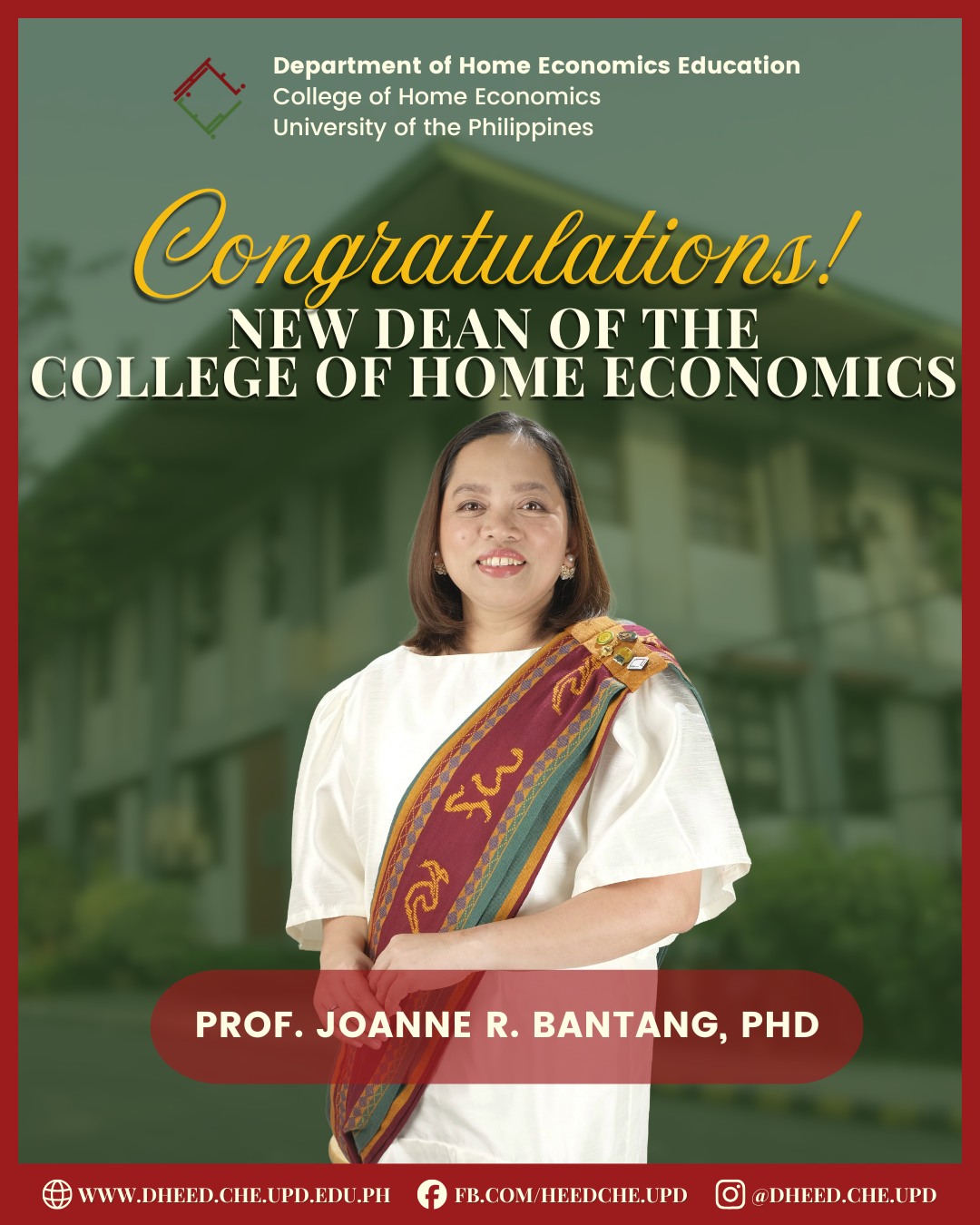 𝐂𝐨𝐧𝐠𝐫𝐚𝐭... - UP Diliman Department of Home Economics Education | Facebook