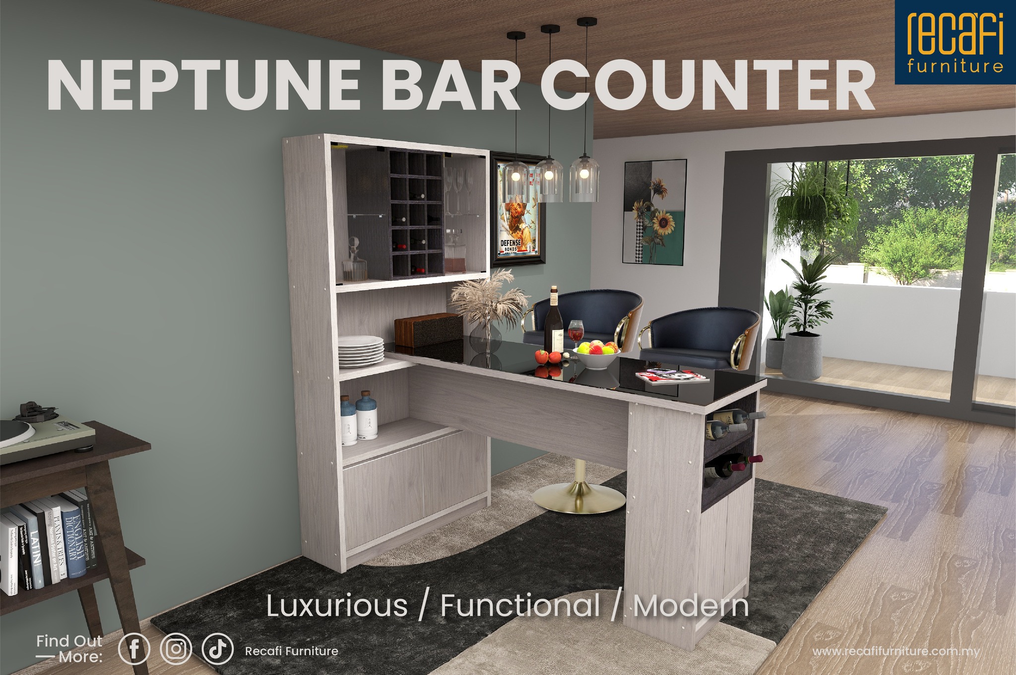 By adding a bar counter to your cooking... - Recafi Furniture