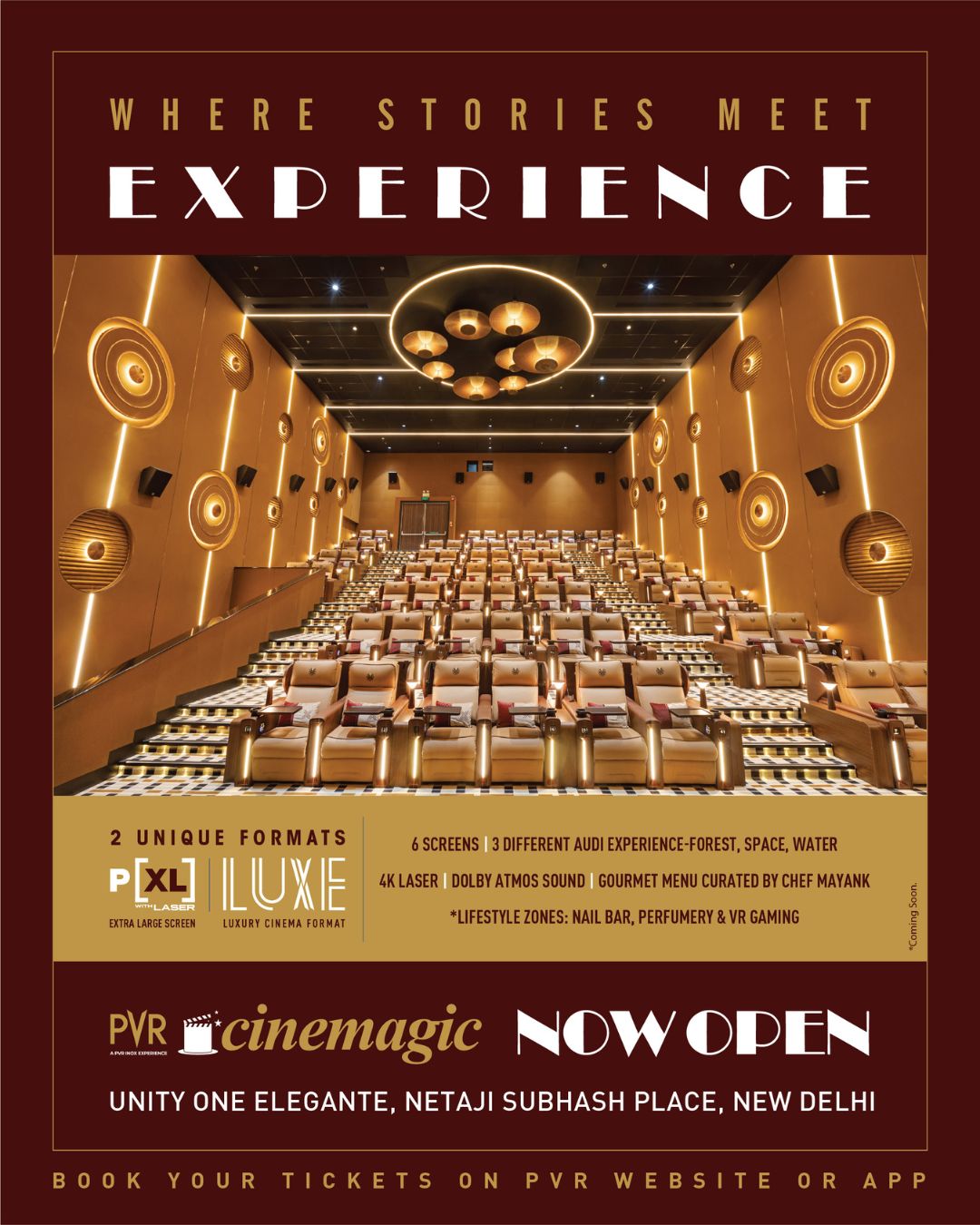 PVR CINEMAS - A new era of luxury unfolds at Unity One... | Facebook